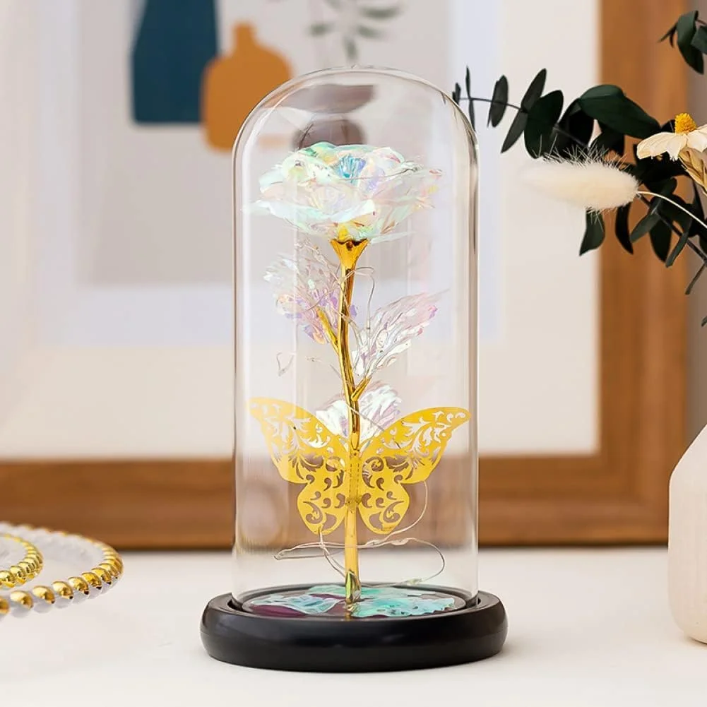 گل رز جاودان Goodern Galaxy Rose Beauty and The Beast، هدیه ای برای زنان، ماندگار در گنبد شیشه ای، گل رز مصنوعی هدیه ای برای معشوق، روز ولنتاین، روز مادر، تولد، تزئینات جشن عروسی گل رز جاودان Goodern Galaxy Rose Beauty and The Beast، هدیه ای برای زنان، ماندگار در گنبد شیشه ای، گل رز مصنوعی هدیه ای برای معشوق، روز ولنتاین، روز مادر، تولد، تزئینات جشن عروسی