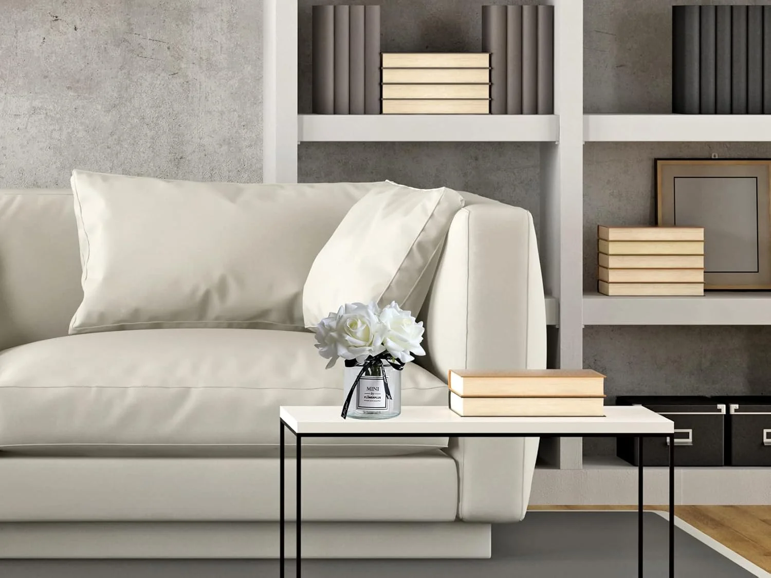 گل های لمسی واقعی grtefhu، گل های مصنوعی با گل رز سفید در گلدان، گل های مصنوعی در گلدان، تزیین میز ناهار خوری پاییزی، ایده آل برای دکوراسیون منزل، اتاق نشیمن، دفتر کار.