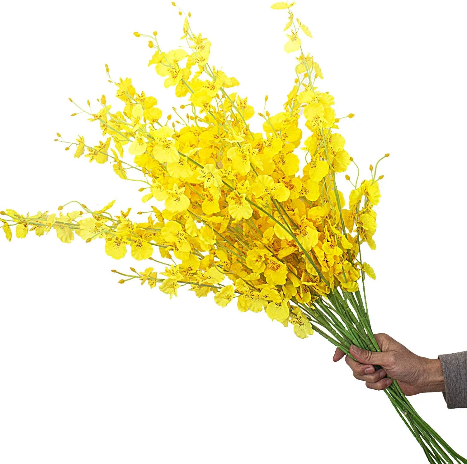 گل ارکیده مصنوعی گرونیا، گل های ابریشمی مصنوعی ارکیده رقصنده، 10 عدد (هر کدام 99 سانتی متر)، برای دکوراسیون داخلی، خارجی، عروسی، خانه، دفتر، مهمانی، هتل (زرد) گل ارکیده مصنوعی گرونیا، گل های ابریشمی مصنوعی ارکیده رقصنده، 10 عدد (هر کدام 99 سانتی متر)، برای دکوراسیون داخلی، خارجی، عروسی، خانه، دفتر، مهمانی، هتل (زرد)
