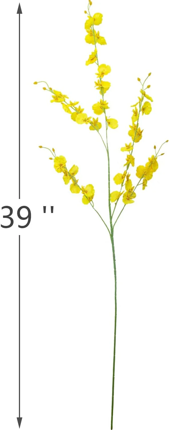 گل ارکیده مصنوعی گرونیا، گل های ابریشمی مصنوعی ارکیده رقصنده، 10 عدد (هر کدام 99 سانتی متر)، برای دکوراسیون داخلی، خارجی، عروسی، خانه، دفتر، مهمانی، هتل (زرد) گل ارکیده مصنوعی گرونیا، گل های ابریشمی مصنوعی ارکیده رقصنده، 10 عدد (هر کدام 99 سانتی متر)، برای دکوراسیون داخلی، خارجی، عروسی، خانه، دفتر، مهمانی، هتل (زرد)