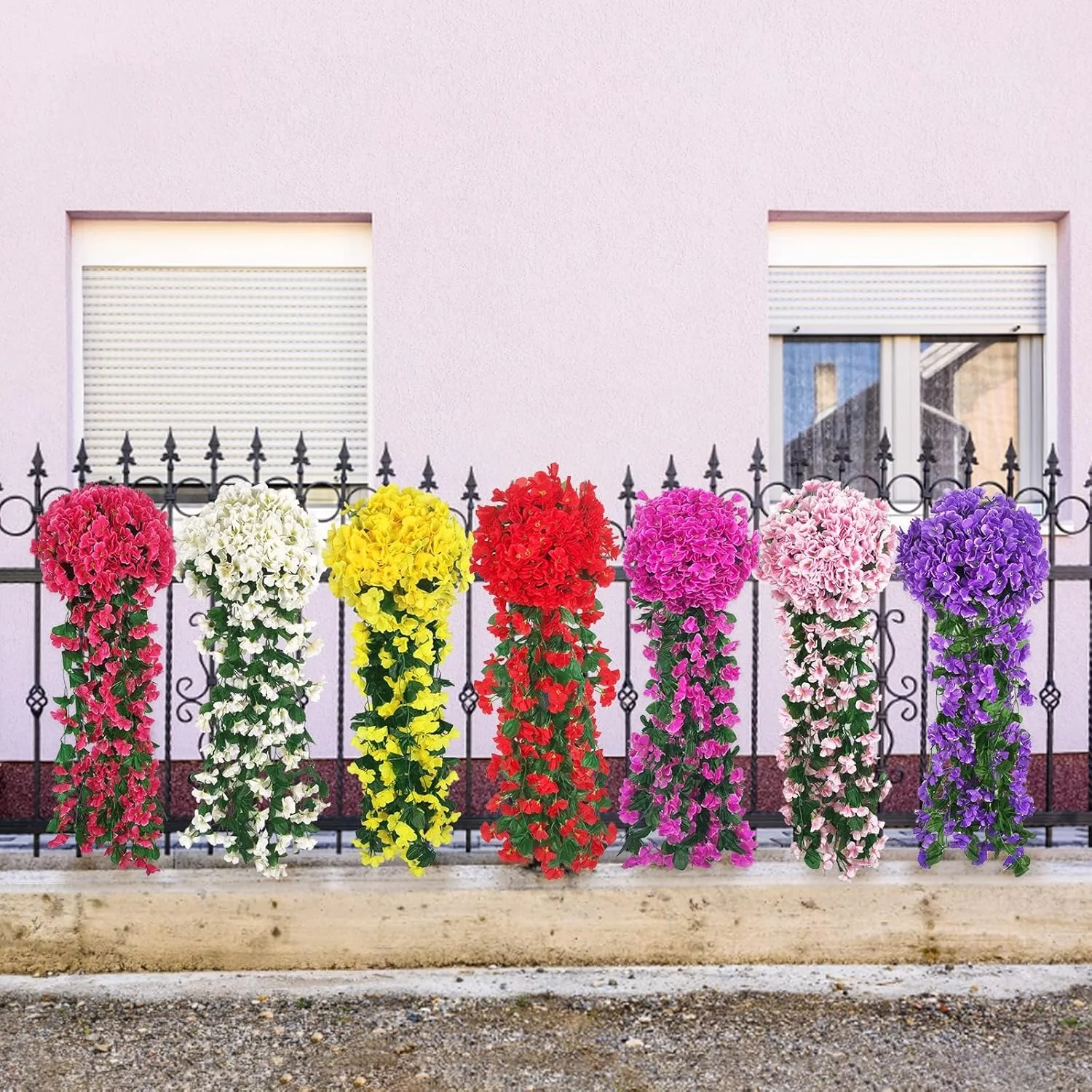 جفت گل مصنوعی آویز JCD، گل های بنفشه ایوی گیاه آویز واقعی برای دکوراسیون فضای باز خانه عروسی باغ سبدهای آویز تزیین گل ویستریا (سفید) جفت گل مصنوعی آویز JCD، گل های بنفشه ایوی گیاه آویز واقعی برای دکوراسیون فضای باز خانه عروسی باغ سبدهای آویز تزیین گل ویستریا (سفید)