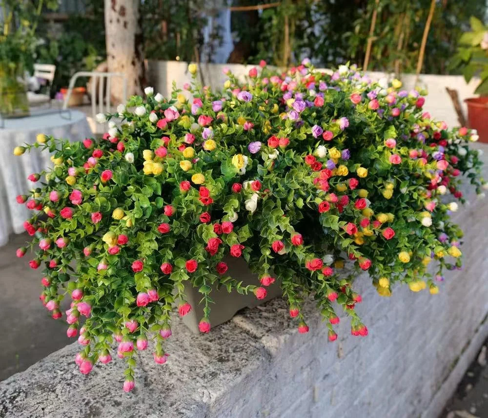 گل های مصنوعی بیرونی Laelfe - بوته های گل رز مصنوعی، گل های پلاستیکی مقاوم در برابر اشعه ماوراء بنفش، بوته های گیاهان سبز مصنوعی برای داخل و خارج از منزل، باغ، جعبه های پنجره، ایوان (6 بسته، چند رنگ، ابریشم) گل های مصنوعی بیرونی Laelfe - بوته های گل رز مصنوعی، گل های پلاستیکی مقاوم در برابر اشعه ماوراء بنفش، بوته های گیاهان سبز مصنوعی برای داخل و خارج از منزل، باغ، جعبه های پنجره، ایوان (6 بسته، چند رنگ، ابریشم)