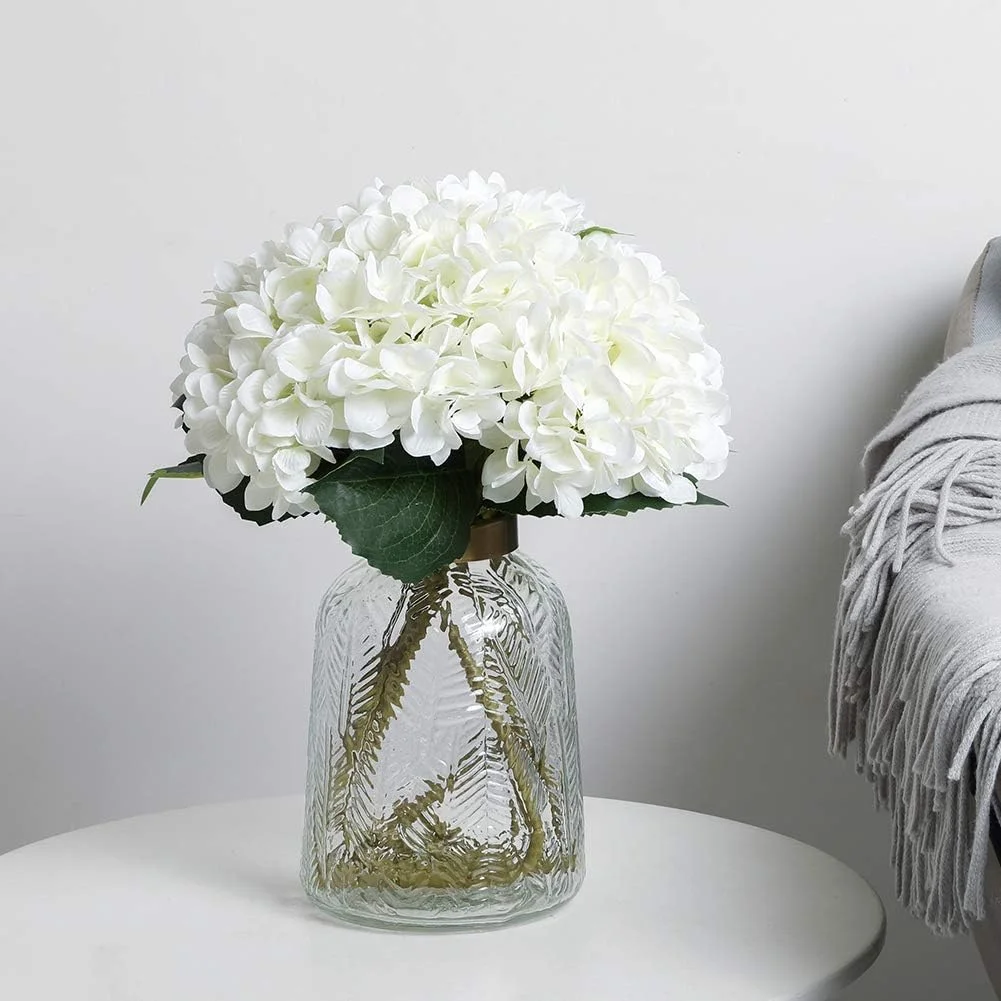 گل های مصنوعی ابریشمی Kisflower، 6 شاخه گل هورتانسیا، دسته گل هورتانسیا واقعی برای دکوراسیون منزل، دفتر، مهمانی عروسی (سفید) گل های مصنوعی ابریشمی Kisflower، 6 شاخه گل هورتانسیا، دسته گل هورتانسیا واقعی برای دکوراسیون منزل، دفتر، مهمانی عروسی (سفید)