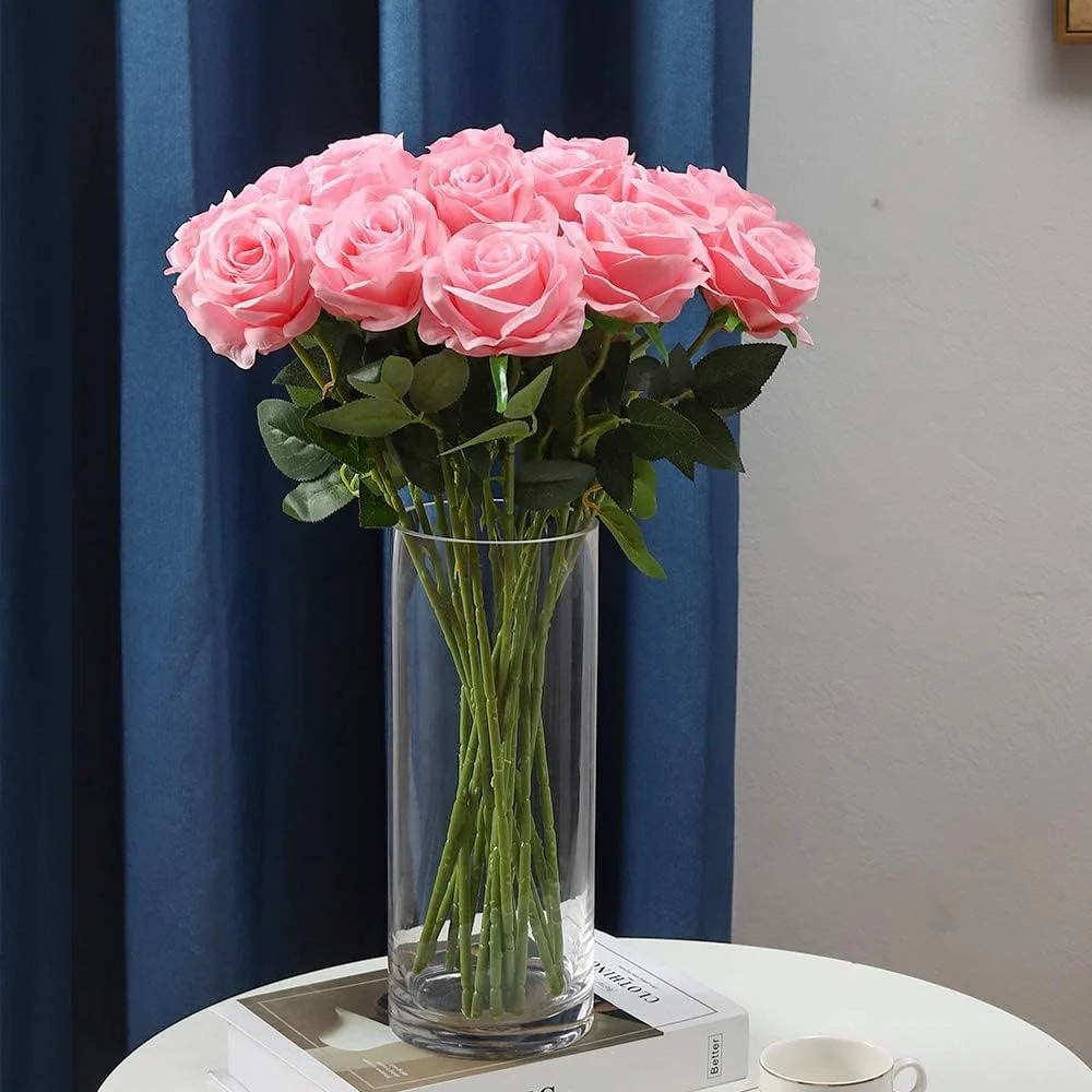 گل های مصنوعی لایلفه 12 عددی، گل رز صورتی، گل های ابریشمی مصنوعی، ساقه بلند، گل رز مصنوعی برای تزئینات منزل و عروسی (صورتی) گل های مصنوعی لایلفه 12 عددی، گل رز صورتی، گل های ابریشمی مصنوعی، ساقه بلند، گل رز مصنوعی برای تزئینات منزل و عروسی (صورتی)