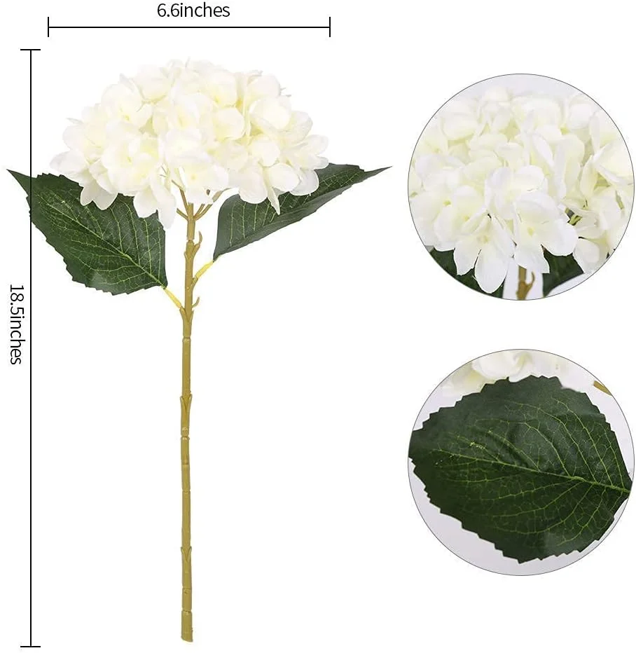 گل های مصنوعی ابریشمی Kisflower، 6 شاخه گل هورتانسیا، دسته گل هورتانسیا واقعی برای دکوراسیون منزل، دفتر، مهمانی عروسی (سفید) گل های مصنوعی ابریشمی Kisflower، 6 شاخه گل هورتانسیا، دسته گل هورتانسیا واقعی برای دکوراسیون منزل، دفتر، مهمانی عروسی (سفید)