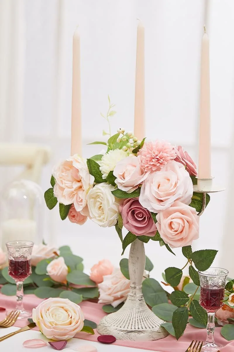 گل های مصنوعی لاروکو، گل های مصنوعی برای کیک، دسته گل عروسی DIY، تزئین کیک، گل های رز ترکیبی صورتی و سفید، چیدمان های رومیزی برای تزئین میز و صندلی مهمانی گل های مصنوعی لاروکو، گل های مصنوعی برای کیک، دسته گل عروسی DIY، تزئین کیک، گل های رز ترکیبی صورتی و سفید، چیدمان های رومیزی برای تزئین میز و صندلی مهمانی