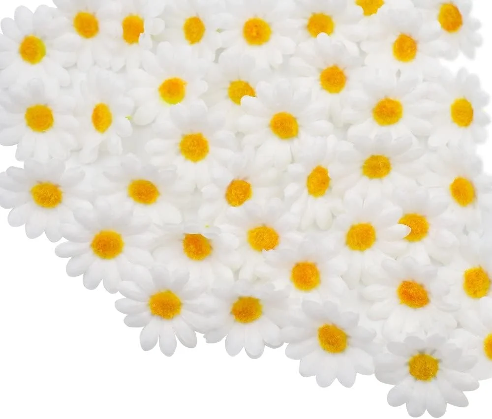 گل مینای مصنوعی MAKINGTEC، 100 عدد سر گل ابریشمی، سر گل ژربرا پارچه ای مصنوعی 1.5 اینچی برای عروسی، دکوراسیون منزل، تخم مرغ های DIY، صنایع دستی کلاه ساحلی - سفید گل مینای مصنوعی MAKINGTEC، 100 عدد سر گل ابریشمی، سر گل ژربرا پارچه ای مصنوعی 1.5 اینچی برای عروسی، دکوراسیون منزل، تخم مرغ های DIY، صنایع دستی کلاه ساحلی - سفید