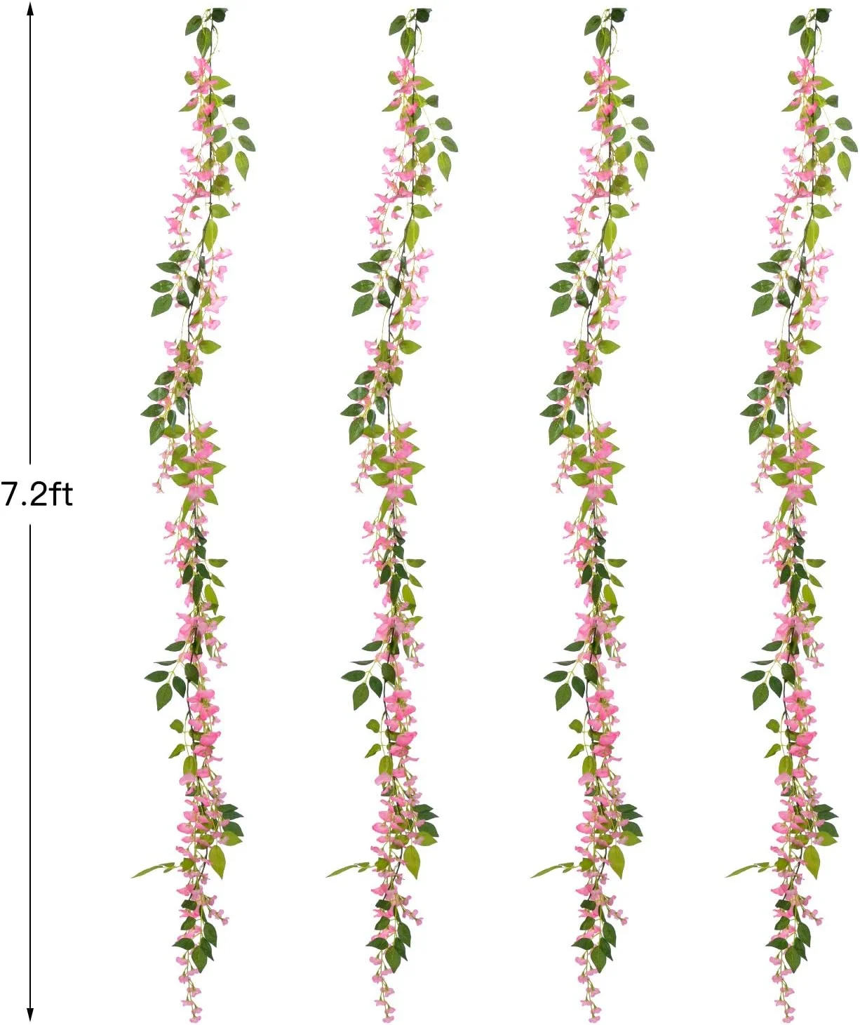 گل مصنوعی ویستریا Lvydec، 4 عدد در مجموع 8.8 متر، گل آویز ابریشمی مصنوعی ویستریا برای دکوراسیون گل آرایی طاق عروسی مراسم باغ خانه در فضای باز (صورتی) گل مصنوعی ویستریا Lvydec، 4 عدد در مجموع 8.8 متر، گل آویز ابریشمی مصنوعی ویستریا برای دکوراسیون گل آرایی طاق عروسی مراسم باغ خانه در فضای باز (صورتی)