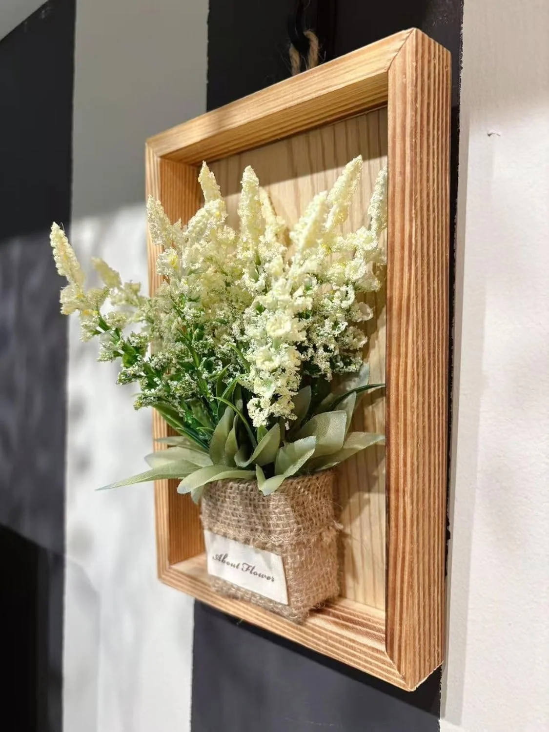 دکور دیوار گیاهان آویز مصنوعی Midrodlle در قاب چوبی (22.8 x 15.5 سانتی متر)، گل های مصنوعی دیوار آویز برای اتاق نشیمن، خانه، حمام، اتاق خواب، دکوراسیون آشپزخانه - گل اسطوخودوس زرد دکور دیوار گیاهان آویز مصنوعی Midrodlle در قاب چوبی (22.8 x 15.5 سانتی متر)، گل های مصنوعی دیوار آویز برای اتاق نشیمن، خانه، حمام، اتاق خواب، دکوراسیون آشپزخانه - گل اسطوخودوس زرد