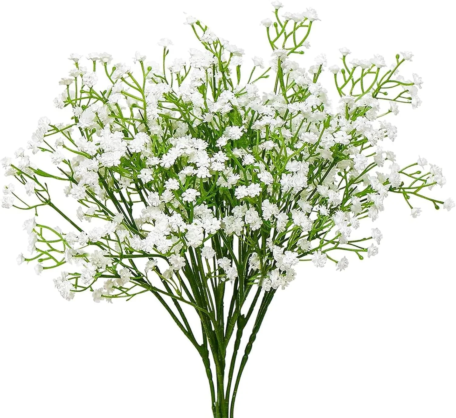 گل مصنوعی ژیپسوفیلا NALACAL برای دکوراسیون، 10 عدد گل مصنوعی سفید تزئینی، گل عروس برای فضای باز برای دکوراسیون منزل و مهمانی عروسی، ساخته شده از پلاستیک، نرم و بادوام