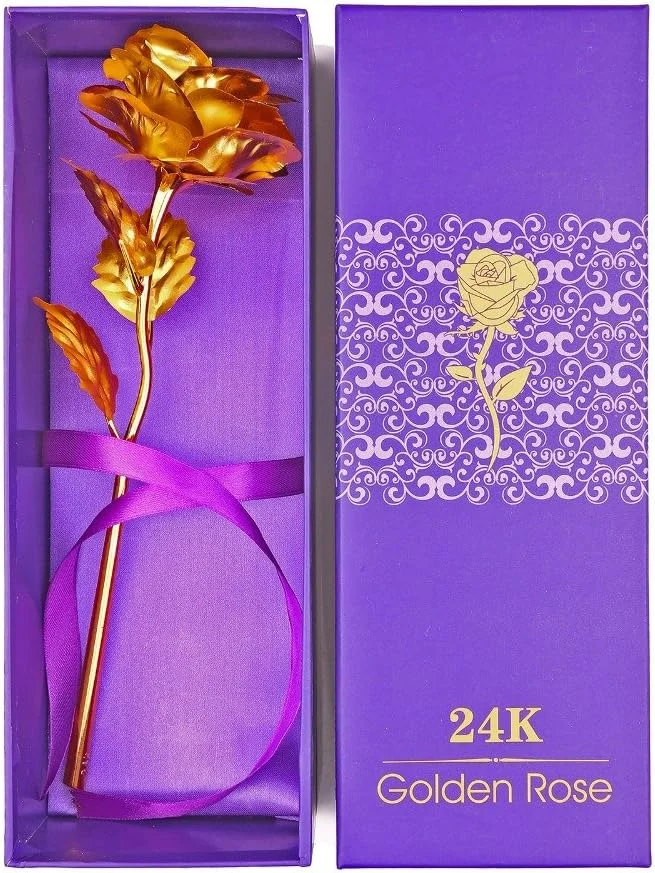 گل رز طلای 24 عیار، رز بزرگ با جعبه هدیه