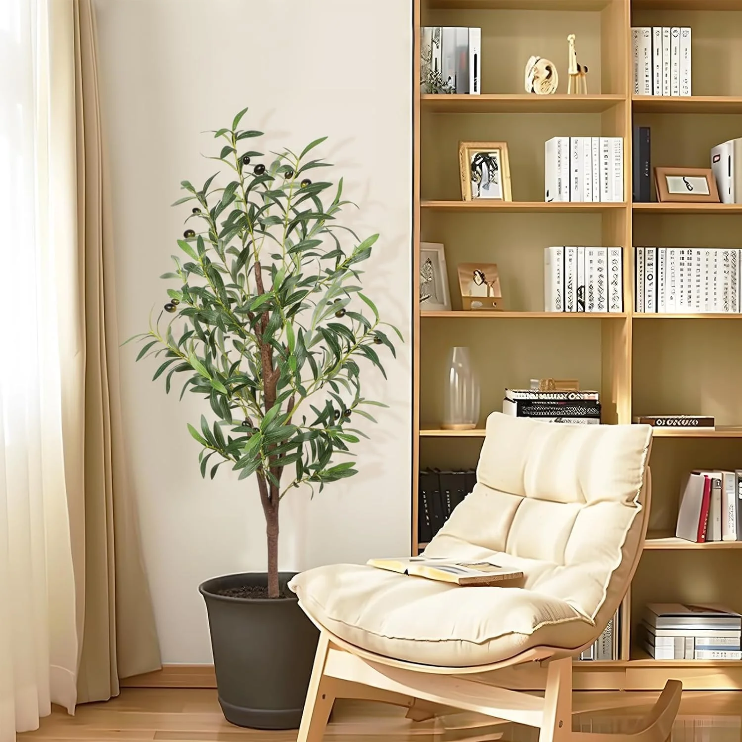 درخت زیتون مصنوعی 120 سانتی متری ORCHID M® برای دکوراسیون منزل و دفتر کار، درخت گلدانی مصنوعی بلند، درخت ابریشمی زیتون گلدانی مصنوعی با گلدان، شاخه ها و میوه های زیتون مصنوعی بزرگ درخت زیتون مصنوعی 120 سانتی متری ORCHID M® برای دکوراسیون منزل و دفتر کار، درخت گلدانی مصنوعی بلند، درخت ابریشمی زیتون گلدانی مصنوعی با گلدان، شاخه ها و میوه های زیتون مصنوعی بزرگ