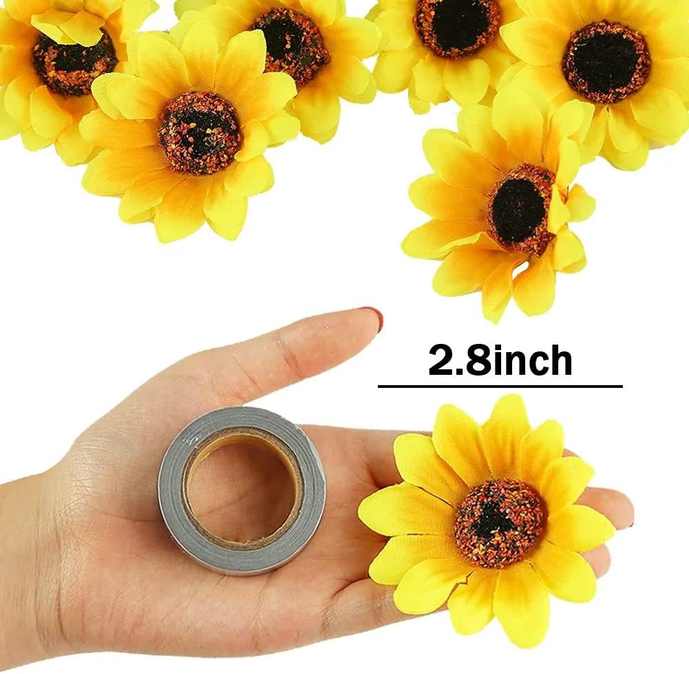 25 عدد سر گل آفتابگردان مصنوعی SallyFashion، سرهای گل گل آفتابگردان ابریشمی 2.8 اینچی برای تزئینات عروسی، مهمانی، کاردستی و دکوراسیون منزل 25 عدد سر گل آفتابگردان مصنوعی SallyFashion، سرهای گل گل آفتابگردان ابریشمی 2.8 اینچی برای تزئینات عروسی، مهمانی، کاردستی و دکوراسیون منزل
