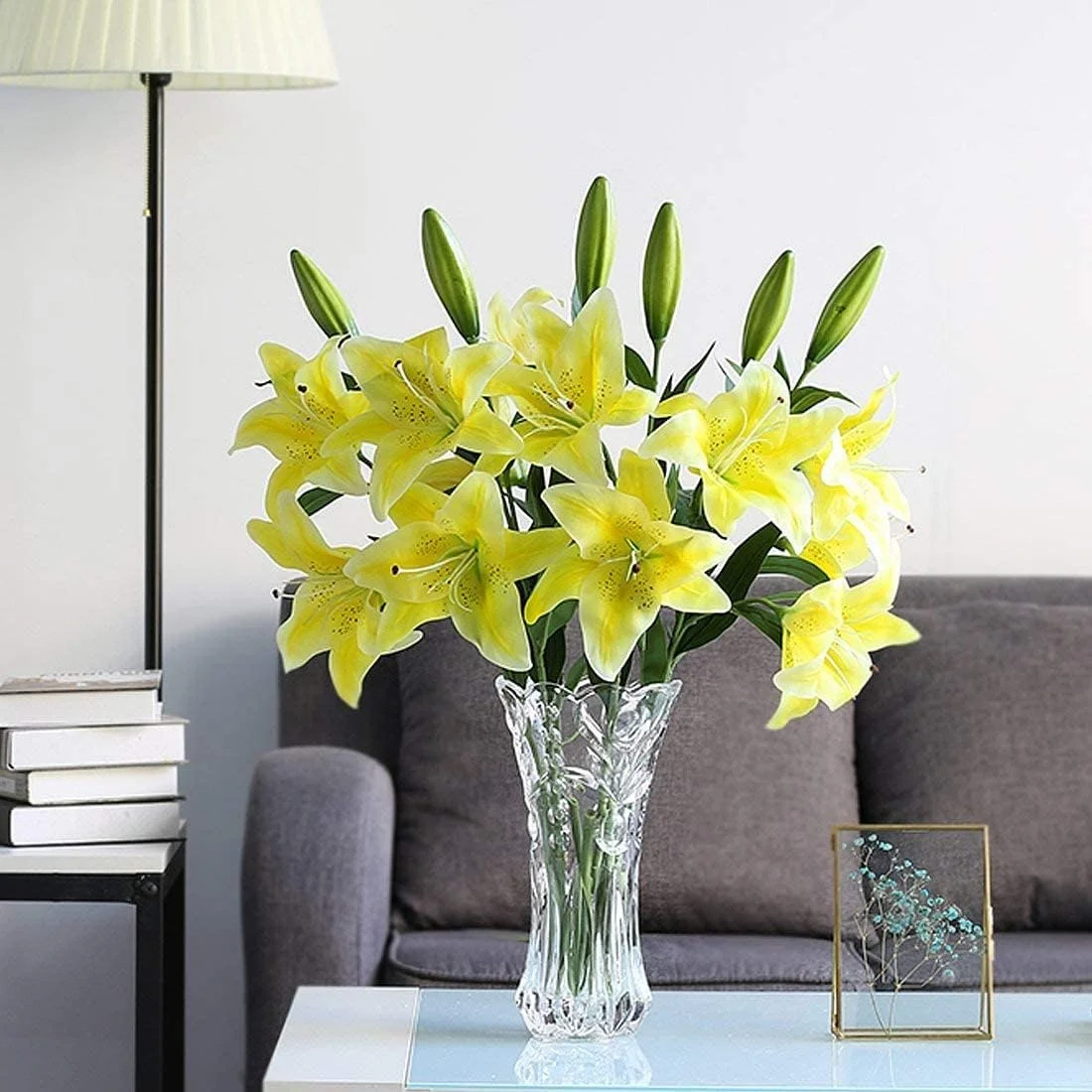 گل های مصنوعی سوسن ببری RERXN، گل های لاتکس، دکوراسیون منزل و جشن عروسی، بسته 5 عددی زرد گل های مصنوعی سوسن ببری RERXN، گل های لاتکس، دکوراسیون منزل و جشن عروسی، بسته 5 عددی زرد