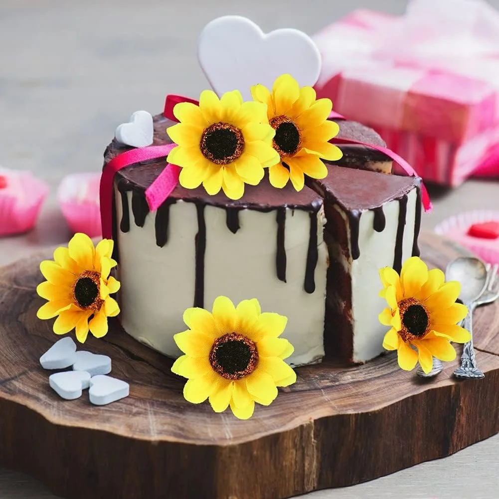 25 عدد سر گل آفتابگردان مصنوعی SallyFashion، سرهای گل گل آفتابگردان ابریشمی 2.8 اینچی برای تزئینات عروسی، مهمانی، کاردستی و دکوراسیون منزل 25 عدد سر گل آفتابگردان مصنوعی SallyFashion، سرهای گل گل آفتابگردان ابریشمی 2.8 اینچی برای تزئینات عروسی، مهمانی، کاردستی و دکوراسیون منزل