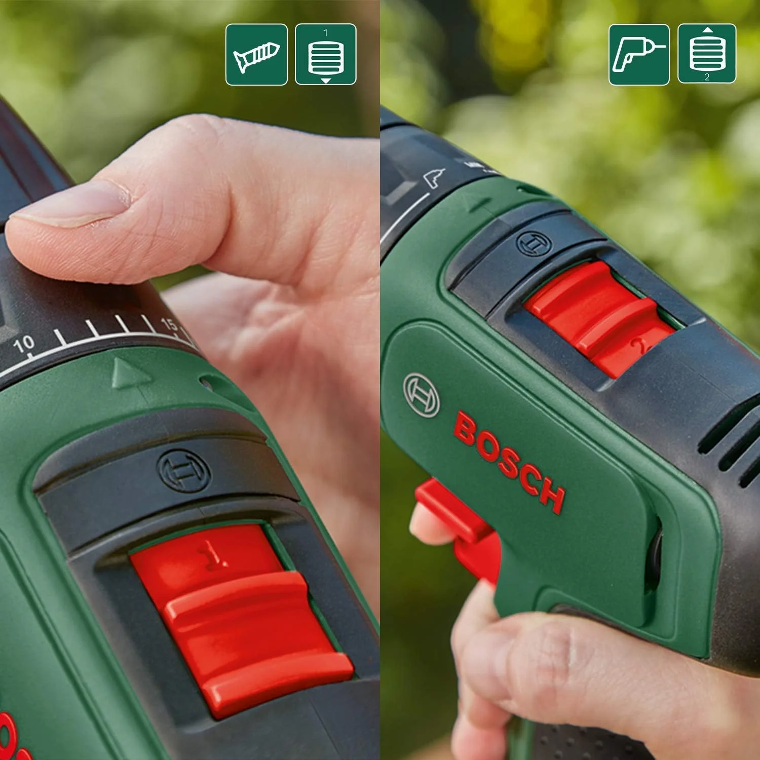 دریل شارژی خانگی و باغی بوش EasyDrill 1200 (بدون باتری، سیستم 12 ولت، در بسته بندی کارتنی)
