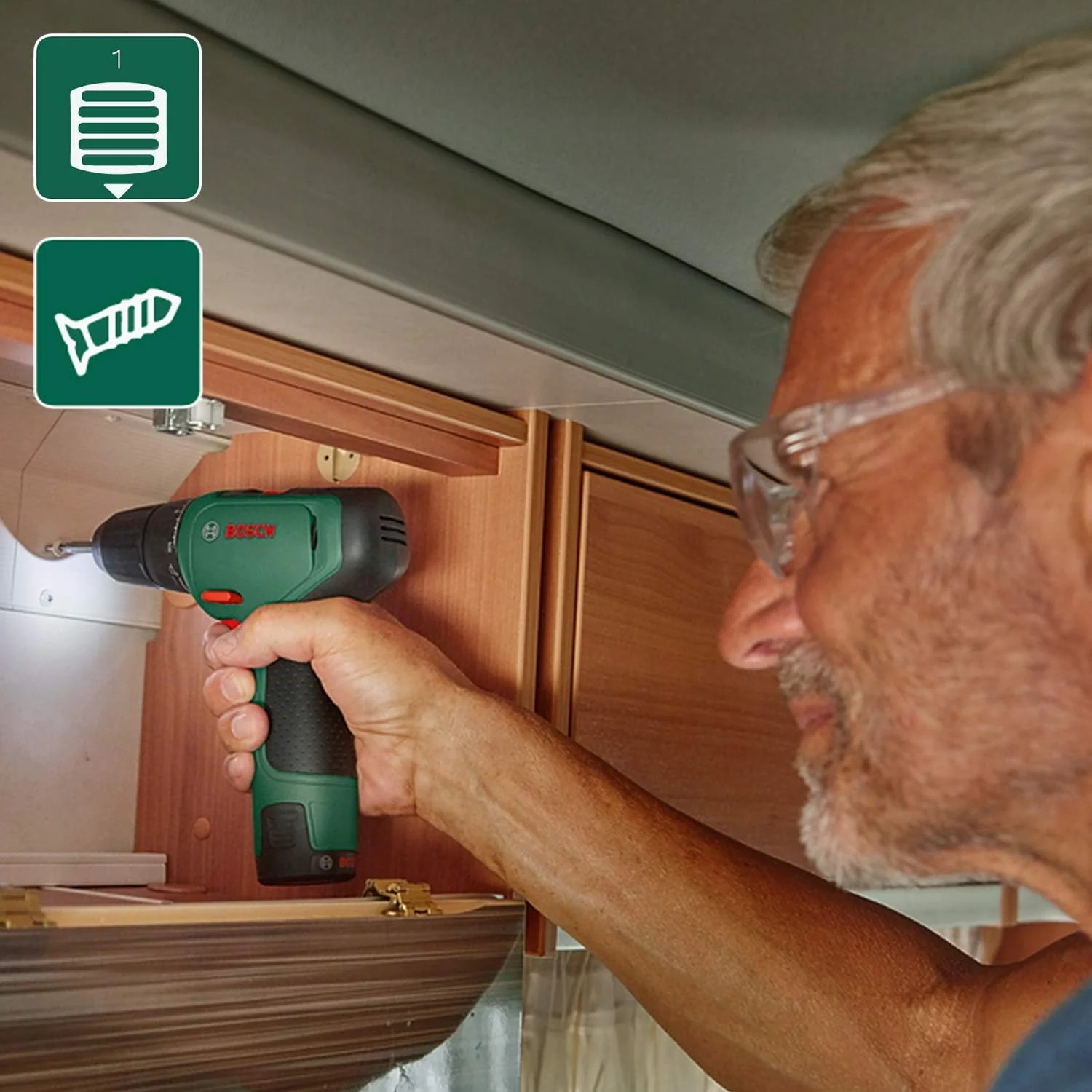 دریل شارژی بوش EasyDrill 1200 (1 باتری، سیستم 12 ولت، در جعبه)
