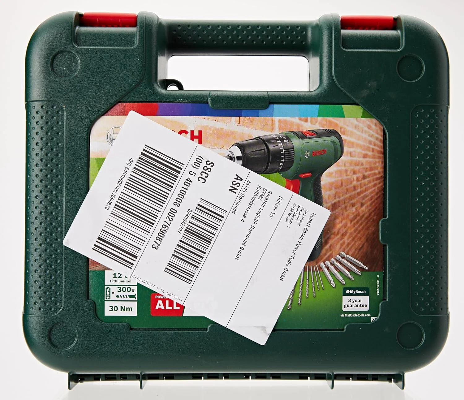 دریل چکشی شارژی بوش EasyImpact 1200 (2 عدد باتری، سیستم 12 ولت، 19 قطعه لوازم جانبی، در جعبه)