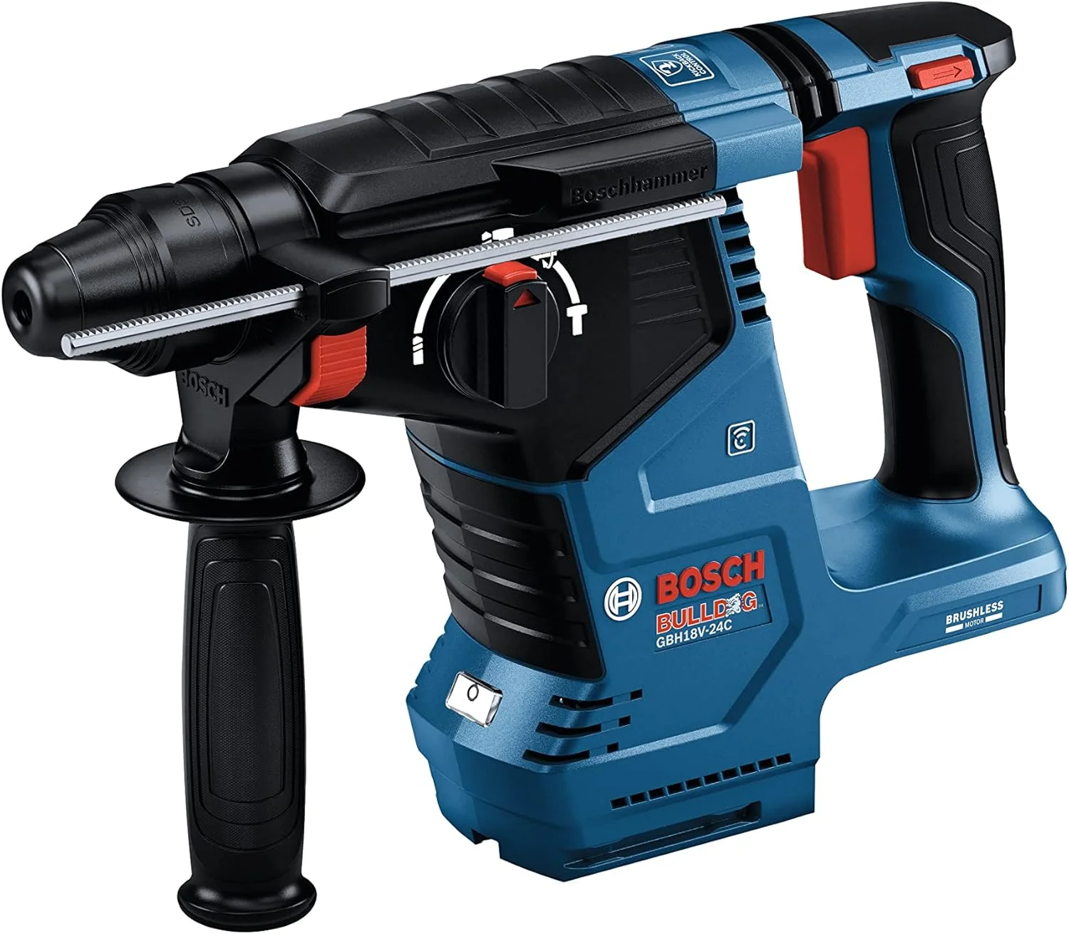 چکش تخریب بتن بوش GBH18V-24CN، 18 ولت، SDS-plus®، براشلس، بولداگ™، 1 اینچ (فقط ابزار)