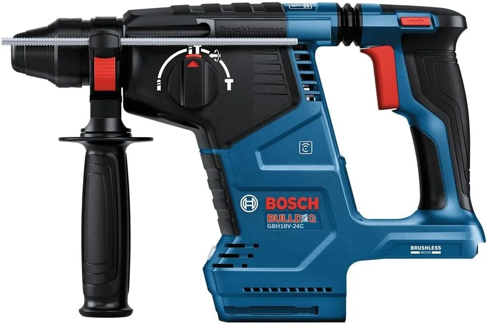 چکش تخریب بتن بوش GBH18V-24CN، 18 ولت، SDS-plus®، براشلس، بولداگ™، 1 اینچ (فقط ابزار)