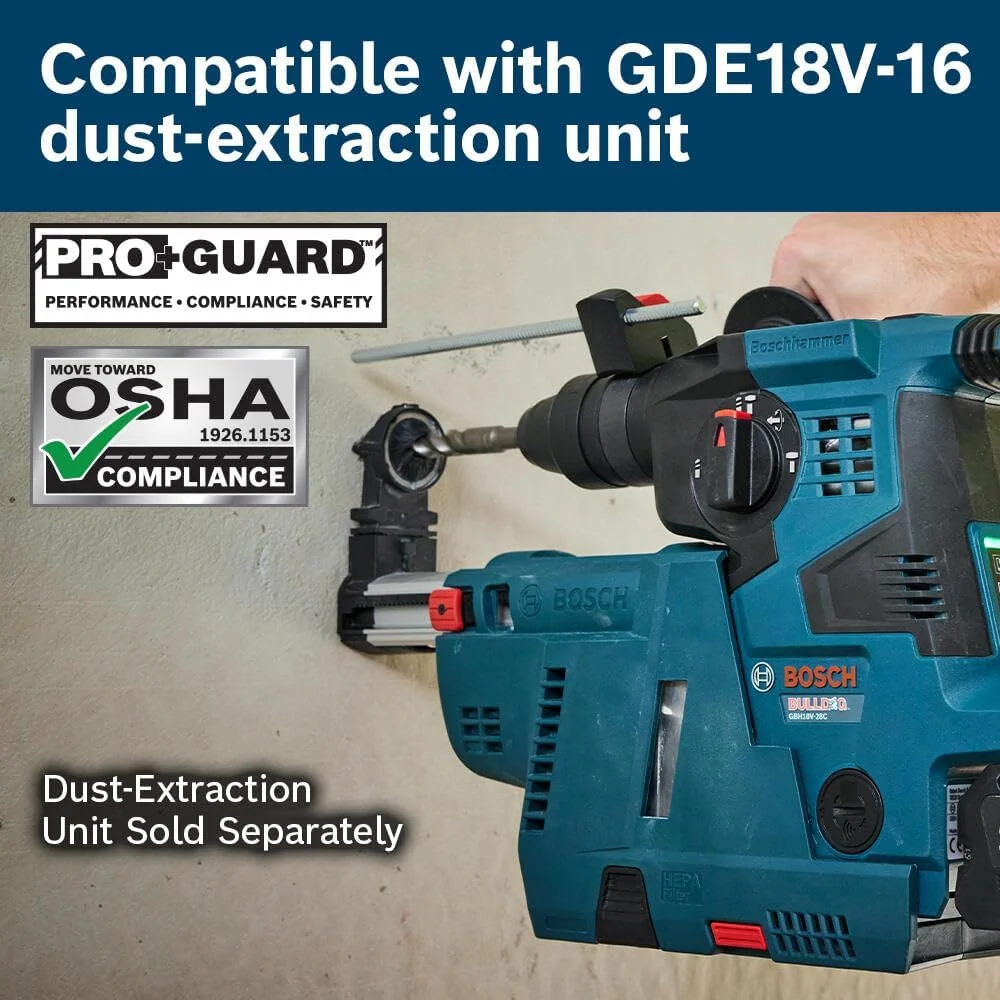 چکش تخریب بوش GBH18V-28CN 18V براشلس SDS-plus® Bulldog™ سایز 1-1/8 اینچ (فقط ابزار)