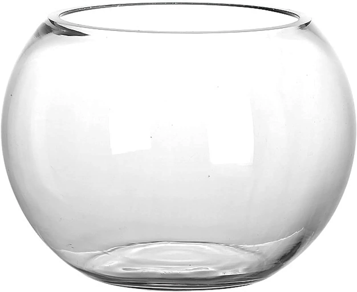 گلدان شیشه ای گرد 𝗬𝗜𝗡𝗭𝗨𝗢، گلدان تنگ ماهی شیشه ای شفاف - تنگ حبابی گرد برای گل ها، تزیینات میز، تراریوم ها و دکوراسیون منزل، عروسی ها، مراسم، دفتر کار و نمایش های رومیزی
