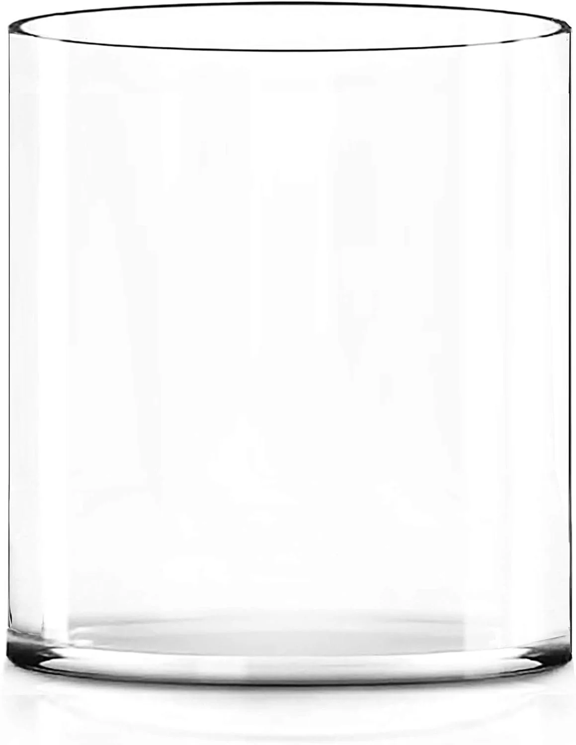 گلدان عریض CYS EXCEL با عرض 10 اینچ، گلدان استوانه ای شیشه ای دست ساز با ضخامت 1/4 اینچ، گلدان گل، جا شمعی شناور، تزیین دکوری، آکواریوم گیاهان آبزی (عرض 10 اینچ در ارتفاع 12 اینچ)