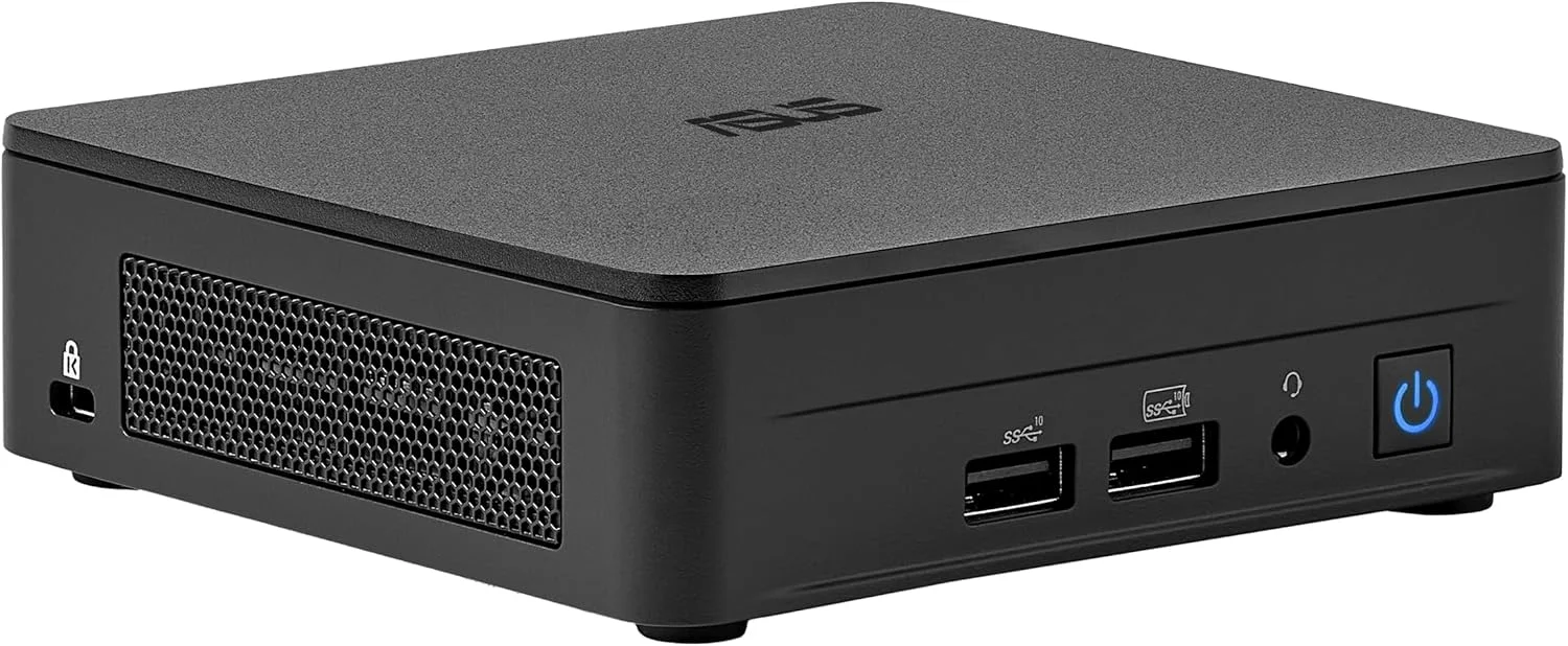 کامپیوتر رومیزی barebone ایسوس NUC 13 Pro با پردازنده Intel Core i7-1360P vPro، گرافیک Intel UHD، بدون حافظه رم، بدون سیستم عامل + کابل برق