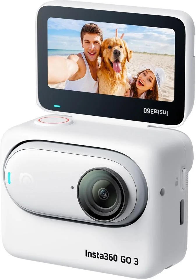 اینستا360 GO 3 (128GB) - دوربین اکشن کوچک و سبک، قابل حمل و چند منظوره، POV بدون دست، نصب در هر مکان، تثبیت کننده، اکشن پاد چند منظوره، ضد آب، برای سفر، ورزش، ولاگ
