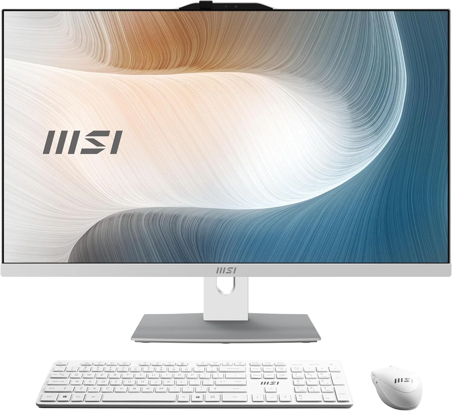 کامپیوتر همه کاره MSI Modern AM272P: صفحه نمایش 27 اینچی FHD، پردازنده Intel Core 5-120U، حافظه 16 گیگابایتی، حافظه SSD NVMe M.2 با ظرفیت 1 ترابایت، WiFi 6E، بلوتوث 5.3، ویندوز 11 هوم: سفید 1M-823US