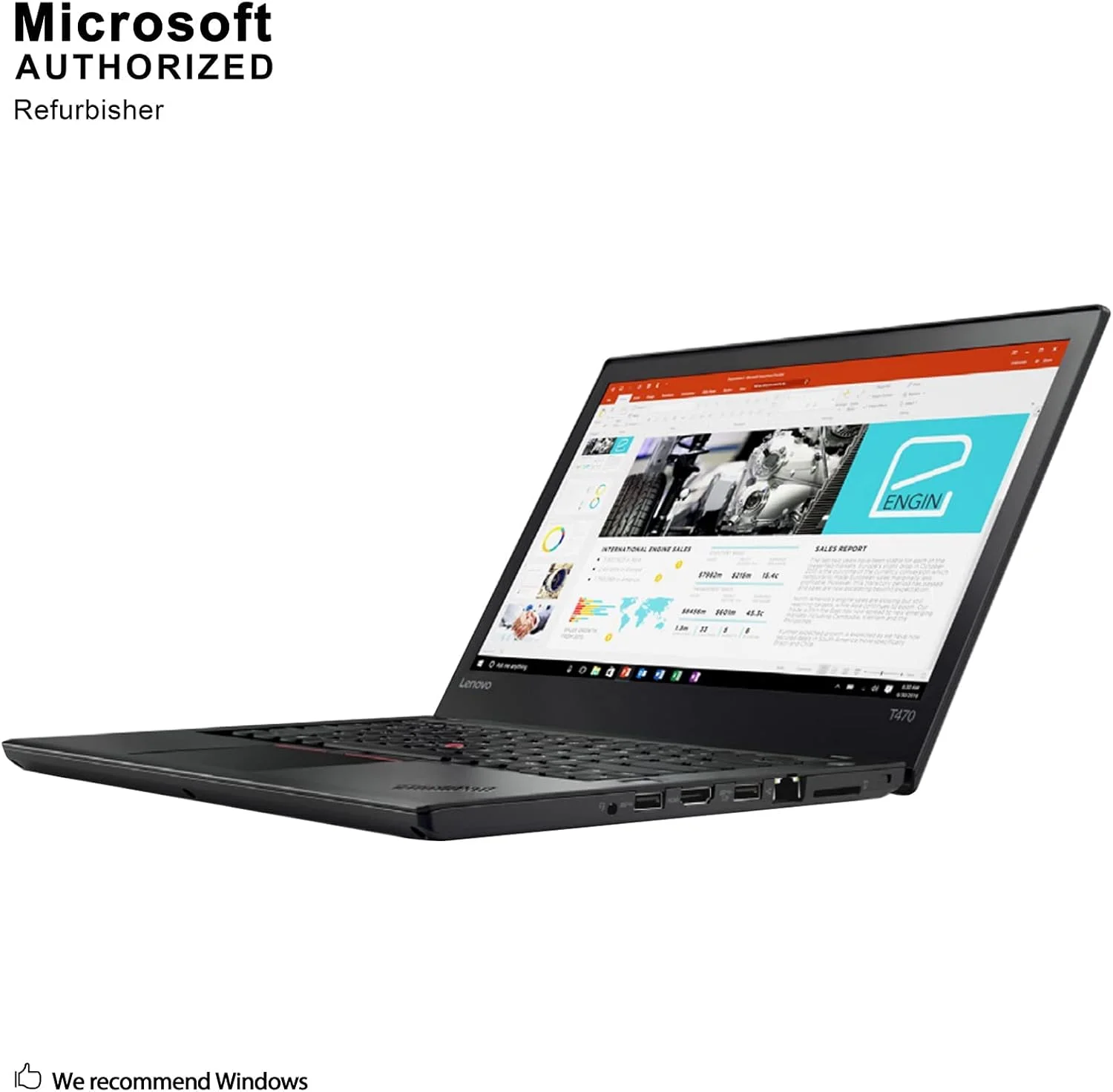 لپ تاپ تجاری 14 اینچی لنوو Thinkpad T470 (بازسازی شده)، پردازنده Intel Core i5-6300U، رم 16 گیگابایتی DDR4، حافظه SSD 1 ترابایتی، کیبورد با نور پس زمینه، HDMI، Type-C، ویندوز 10 پرو 64 بیتی، دوربین