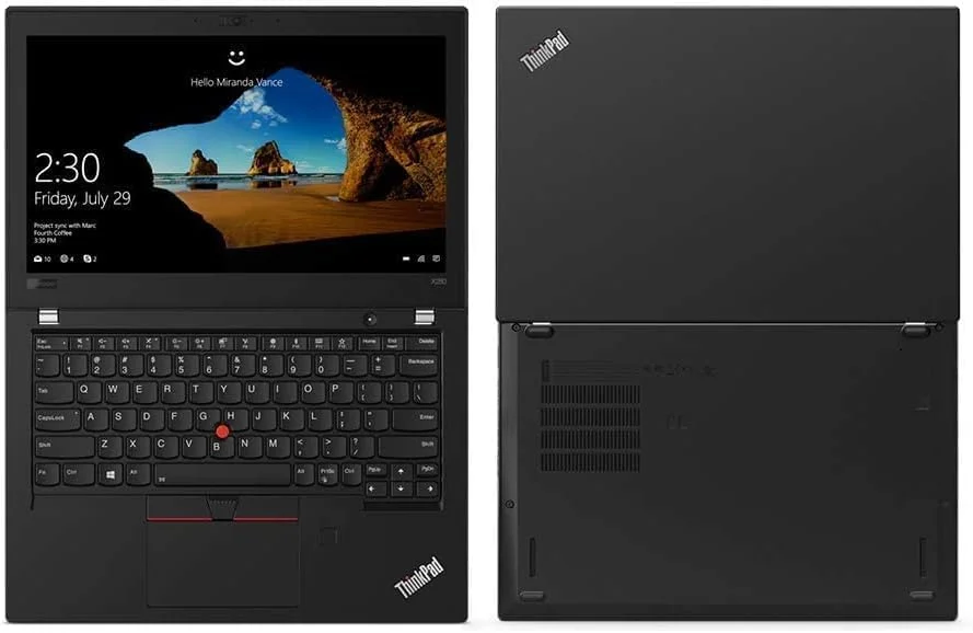 لپ تاپ تجاری لنوو ThinkPad X280 (بازسازی شده) | پردازنده Intel Core i5 نسل هشتم | 8 گیگابایت رم DDR4 | 256 گیگابایت SSD | صفحه نمایش 12.5 اینچی | ویندوز 10 پرو