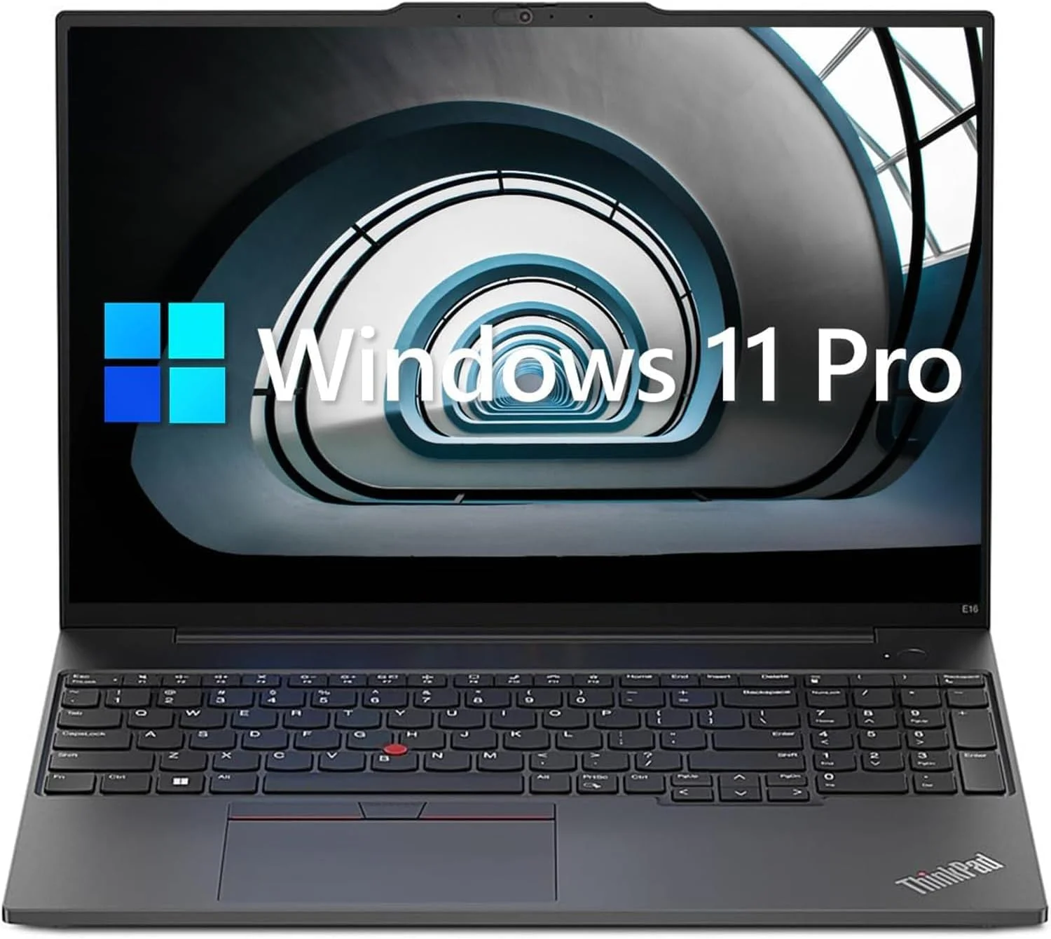 لپ تاپ تجاری لنوو ThinkPad E16، صفحه نمایش 16 اینچی WUXGA، AMD Ryzen 5 7530U (بهتر از i7-1165G7)، رم 24 گیگابایتی، SSD 512 گیگابایتی PCIe، وب کم، HDMI، RJ-45، حسگر اثر انگشت، Wi-Fi 6، ویندوز 11 پرو، مشکی