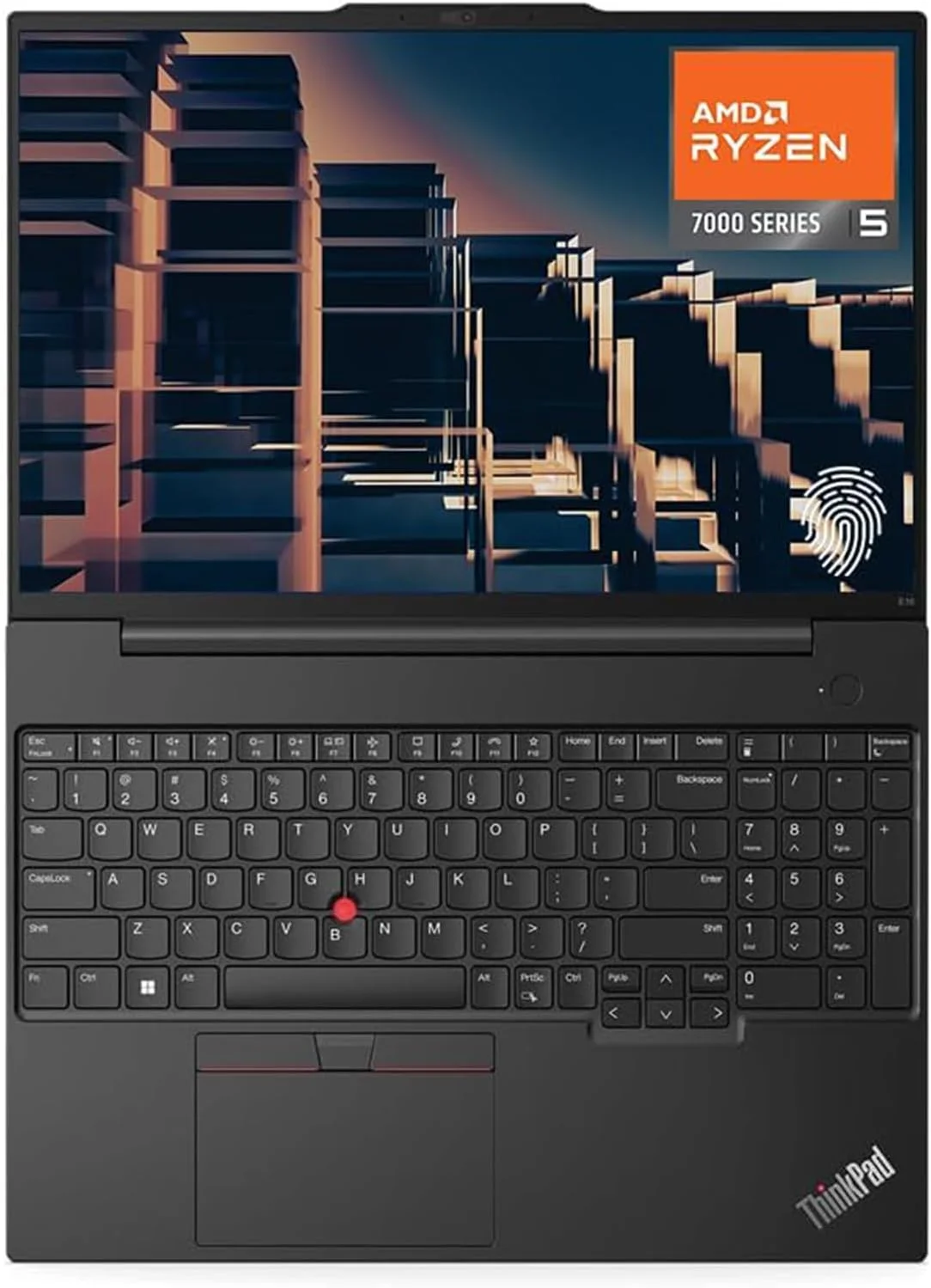 لپ تاپ تجاری لنوو ThinkPad E16، صفحه نمایش 16 اینچی WUXGA، AMD Ryzen 5 7530U (بهتر از i7-1165G7)، رم 24 گیگابایتی، SSD 512 گیگابایتی PCIe، وب کم، HDMI، RJ-45، حسگر اثر انگشت، Wi-Fi 6، ویندوز 11 پرو، مشکی