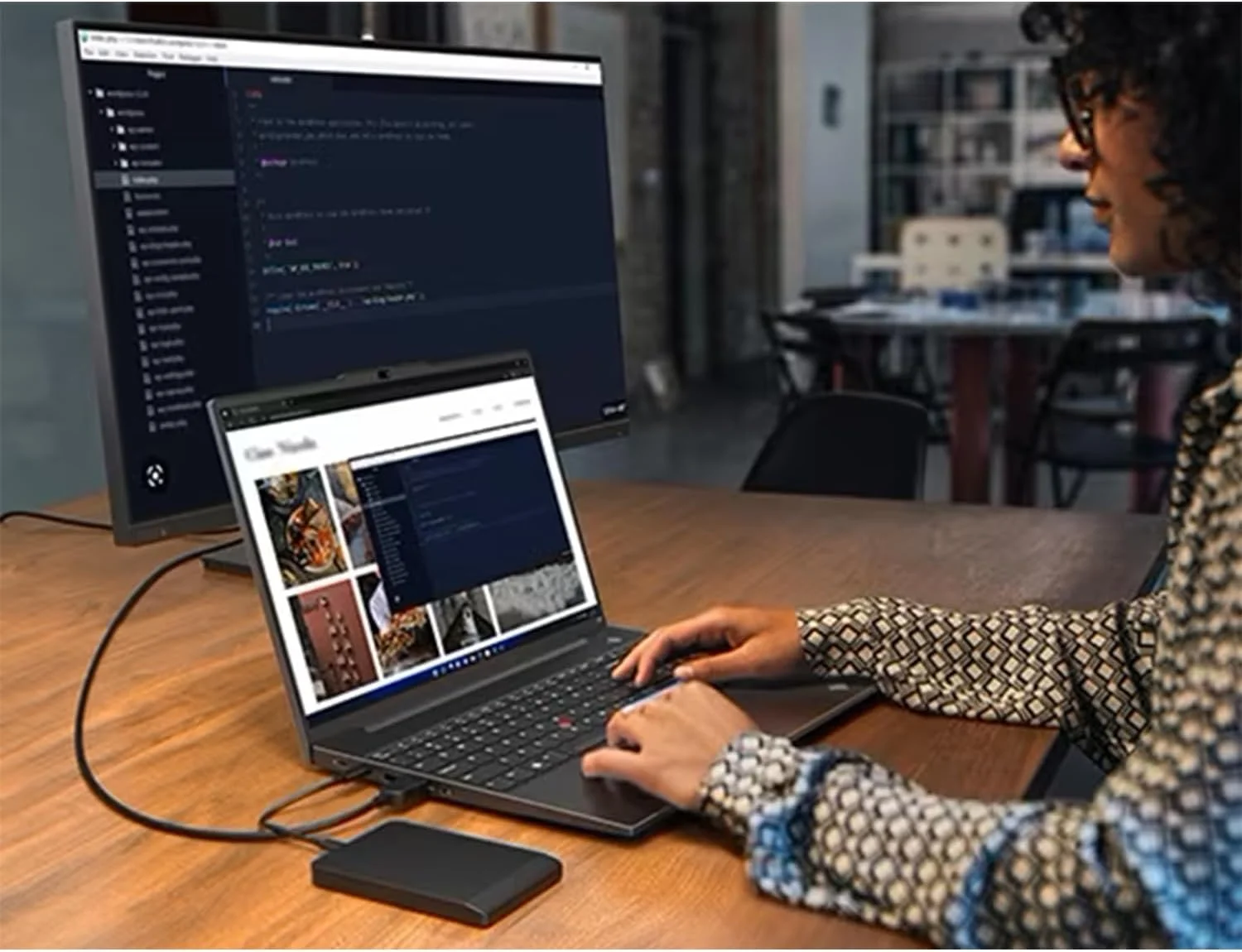 لپ تاپ تجاری لنوو ThinkPad E16، نمایشگر 16 اینچی WUXGA، AMD Ryzen 5 7530U (بهتر از i7-1165G7)، رم 24 گیگابایتی، SSD 512 گیگابایتی PCIe، وب کم، HDMI، RJ-45، حسگر اثر انگشت، Wi-Fi 6، ویندوز 11 پرو، مشکی