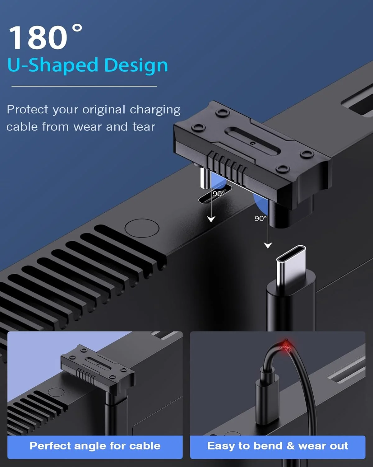 آداپتور USB-C 180 درجه، کانکتور نر به ماده USB-C U شکل، 240 وات PD، 20 گیگابیت بر ثانیه، ویدئو 8K، برای ROG Ally، Steam Deck، Legion Go، لپ تاپ، تبلت، تلفن - بسته 2 عددی آداپتور USB-C 180 درجه، کانکتور نر به ماده USB-C U شکل، 240 وات PD، 20 گیگابیت بر ثانیه، ویدئو 8K، برای ROG Ally، Steam Deck، Legion Go، لپ تاپ، تبلت، تلفن - بسته 2 عددی