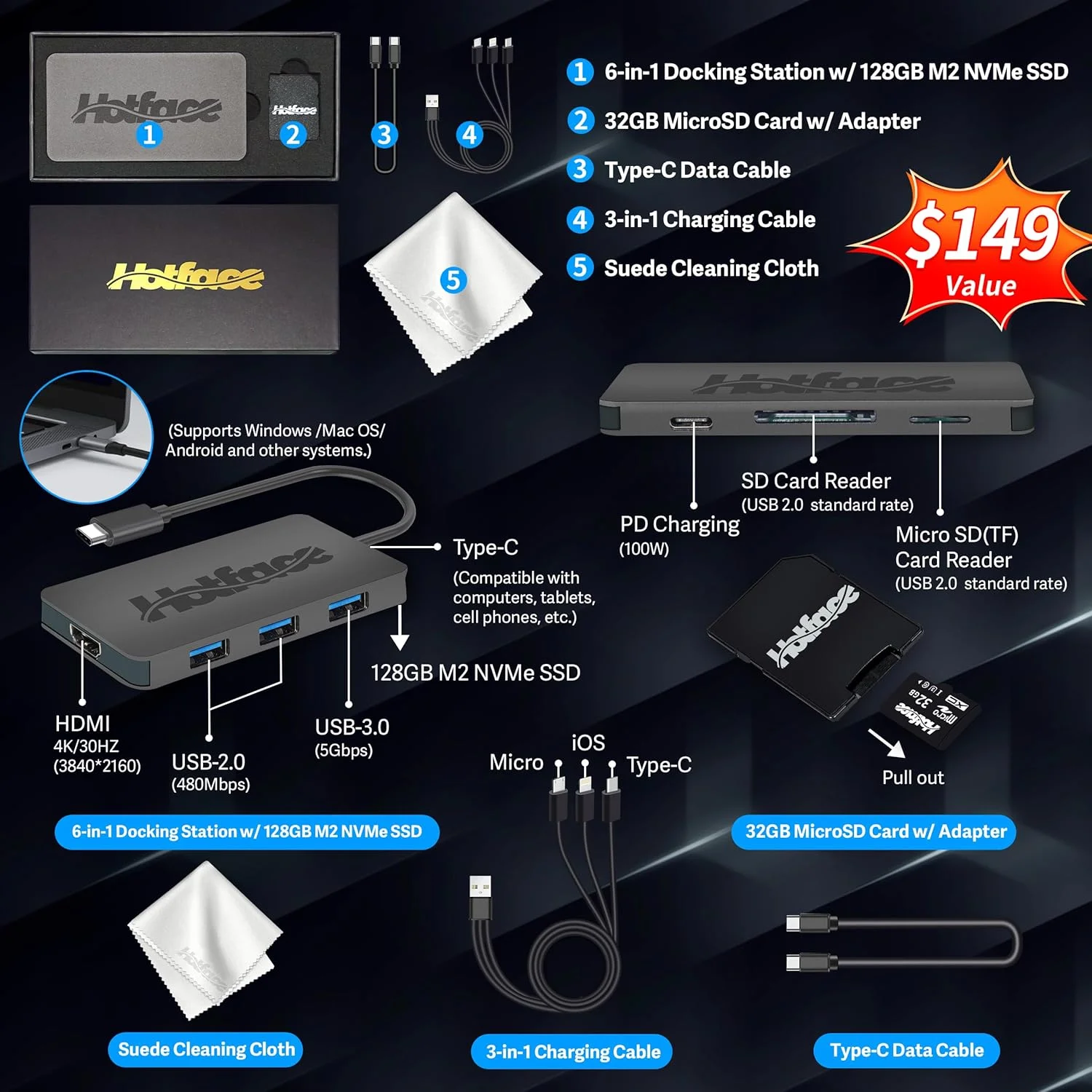 لپ تاپ 15.6 اینچی ASUS Vivobook FHD، پردازنده Intel i5-1235U، رم 40 گیگابایتی DDR4، حافظه 2.16 ترابایتی (2 ترابایت SSD + مجموعه داکینگ استیشن 160 گیگابایتی)، گرافیک Intel Iris Xe، صفحه کلید اعداد، دوربین 720p HD، ویندوز 11 پرو، آبی آرام لپ تاپ 15.6 اینچی ASUS Vivobook FHD، پردازنده Intel i5-1235U، رم 40 گیگابایتی DDR4، حافظه 2.16 ترابایتی (2 ترابایت SSD + مجموعه داکینگ استیشن 160 گیگابایتی)، گرافیک Intel Iris Xe، صفحه کلید اعداد، دوربین 720p HD، ویندوز 11 پرو، آبی آرام