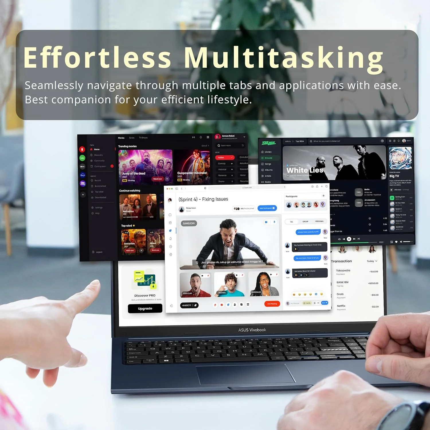 لپ تاپ 15.6 اینچی ASUS Vivobook FHD، پردازنده Intel i5-1235U، رم 40 گیگابایتی DDR4، حافظه 2.16 ترابایتی (2 ترابایت SSD + مجموعه داکینگ استیشن 160 گیگابایتی)، گرافیک Intel Iris Xe، صفحه کلید اعداد، دوربین 720p HD، ویندوز 11 پرو، آبی آرام لپ تاپ 15.6 اینچی ASUS Vivobook FHD، پردازنده Intel i5-1235U، رم 40 گیگابایتی DDR4، حافظه 2.16 ترابایتی (2 ترابایت SSD + مجموعه داکینگ استیشن 160 گیگابایتی)، گرافیک Intel Iris Xe، صفحه کلید اعداد، دوربین 720p HD، ویندوز 11 پرو، آبی آرام
