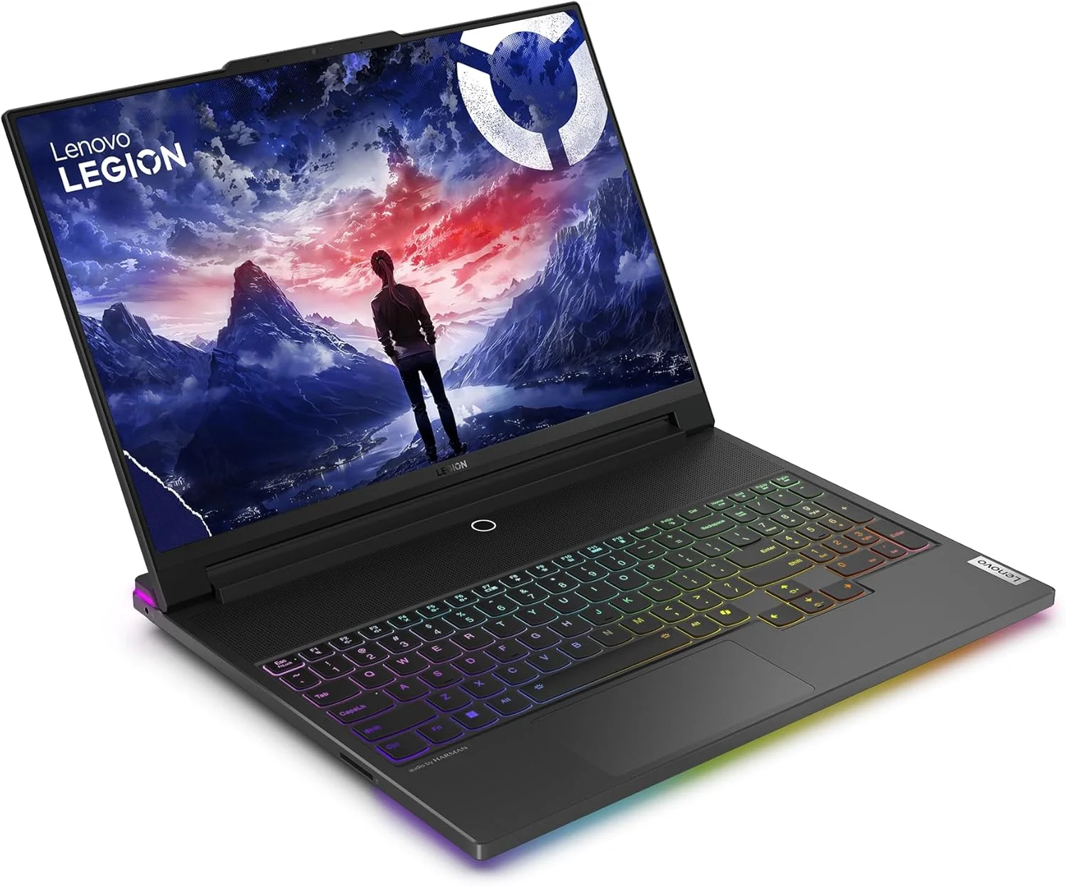 لپ تاپ لنوو Legion 9 16IRX9H با تراشه هوش مصنوعی، صفحه نمایش 16 اینچی 3.2K Mini-LED با 100% sRGB و نرخ 165 هرتز، پردازنده Intel i9-14900HX، رم 64 گیگابایتی، حافظه SSD 1 ترابایتی، کارت گرافیک Nvidia RTX 4090 16GB، نورپردازی RGB انگلیسی-عربی، ویندوز 11، مشکی - [83DE000BAX] + 2 سال مراقبت ویژه