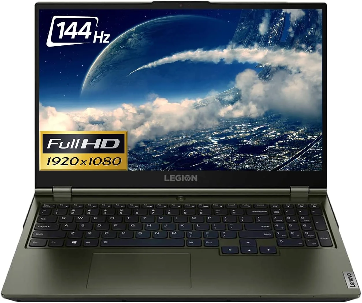 لپ تاپ گیمینگ لنوو Legion 5 با صفحه نمایش 15.6 اینچی FHD IPS 144Hz، پردازنده Intel Core I7-10750H، رم 16 گیگابایتی، 512 گیگابایت PCIe + 1 ترابایت HDD، کارت گرافیک GTX 1660 Ti، WiFi، کیبورد با نور پس زمینه، HDMI، ویندوز 10 هوم، رنگ Dark Moss