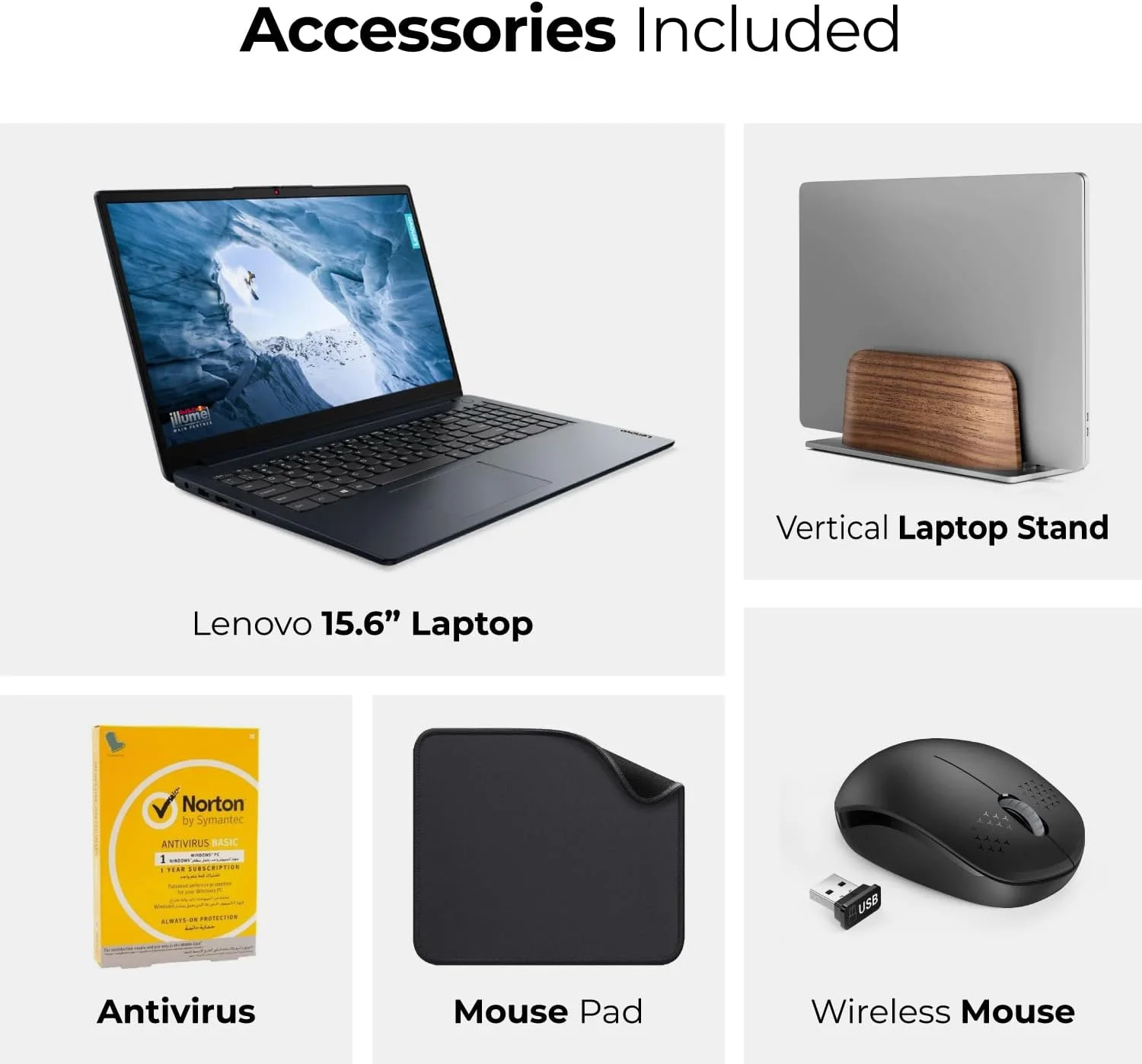 لپ تاپ تجاری لنوو IdeaPad 1 (15iJL7) اینتل Core N4500، رم 8 گیگابایت، SSD 512 گیگابایت، ویندوز 11 پرو (شامل پایه لپ تاپ عمودی First Wave + ماوس بی سیم + آنتی ویروس + ماوس پد First Wave) لپ تاپ تجاری لنوو IdeaPad 1 (15iJL7) اینتل Core N4500، رم 8 گیگابایت، SSD 512 گیگابایت، ویندوز 11 پرو (شامل پایه لپ تاپ عمودی First Wave + ماوس بی سیم + آنتی ویروس + ماوس پد First Wave)