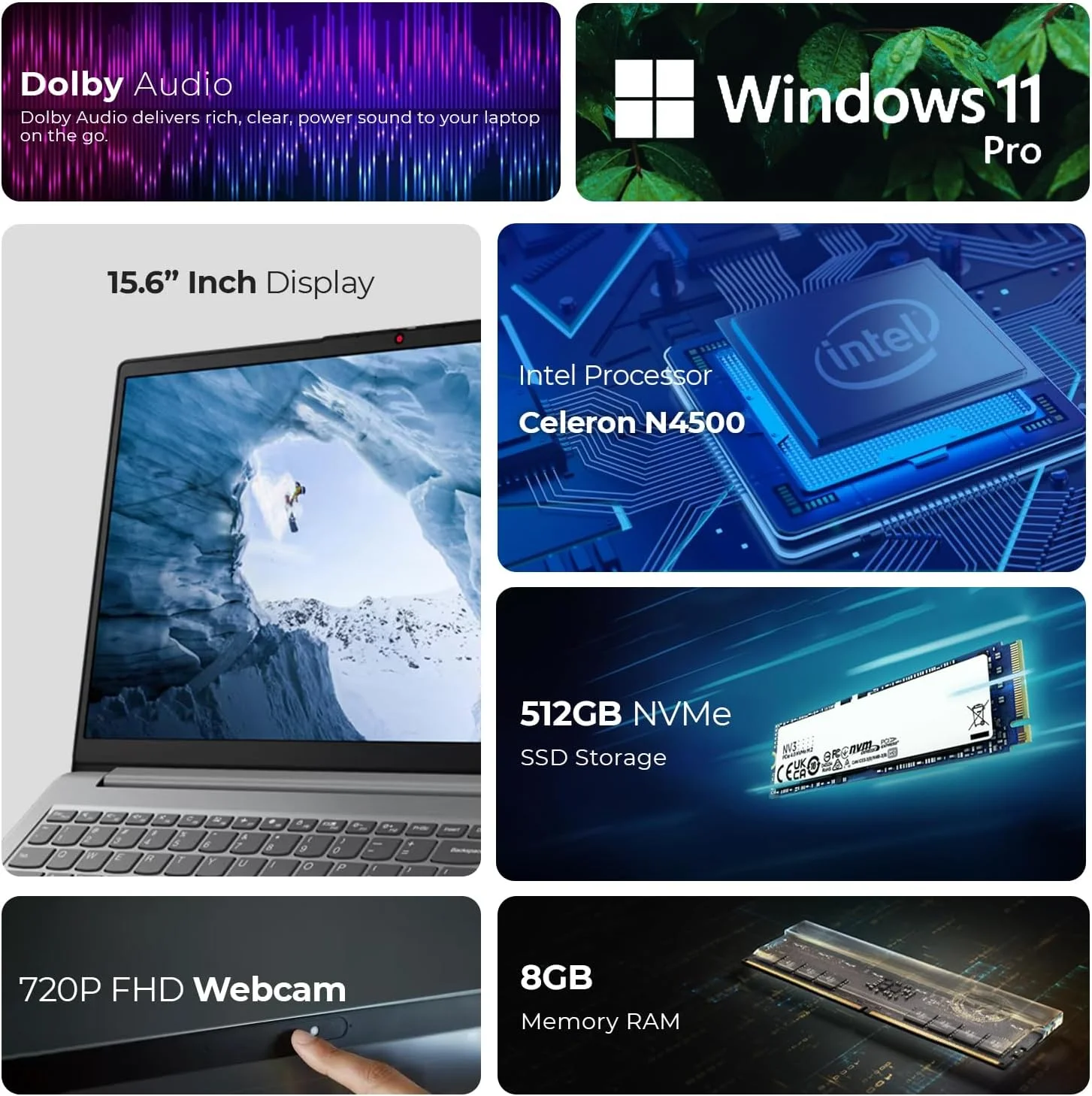 لپ تاپ تجاری لنوو IdeaPad 1 (15iJL7) اینتل Core N4500، رم 8 گیگابایت، SSD 512 گیگابایت، ویندوز 11 پرو (شامل پایه لپ تاپ عمودی First Wave + ماوس بی سیم + آنتی ویروس + ماوس پد First Wave) لپ تاپ تجاری لنوو IdeaPad 1 (15iJL7) اینتل Core N4500، رم 8 گیگابایت، SSD 512 گیگابایت، ویندوز 11 پرو (شامل پایه لپ تاپ عمودی First Wave + ماوس بی سیم + آنتی ویروس + ماوس پد First Wave)