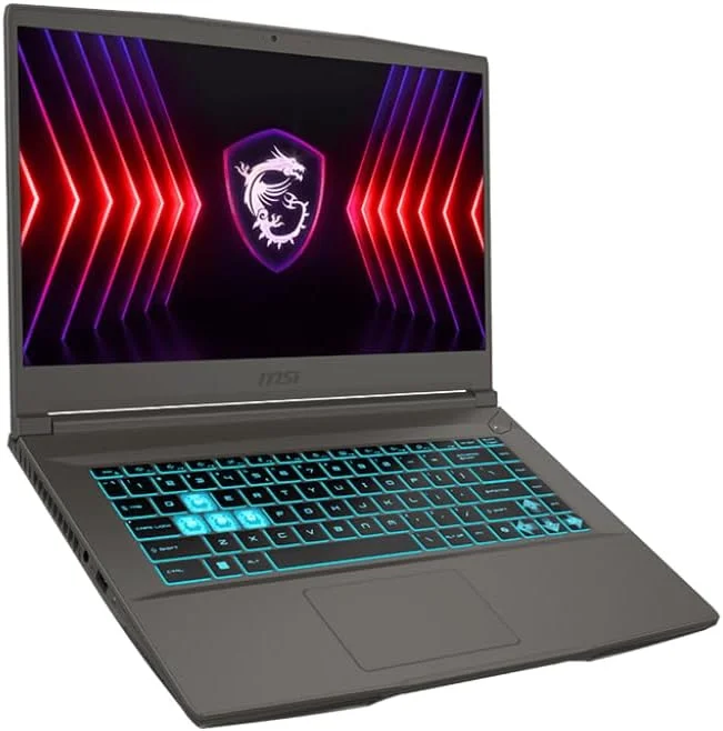 لپ تاپ گیمینگ MSI Thin 15 B13UC، صفحه نمایش 15.6 اینچی FHD 144Hz، پردازنده Intel Core i7-13620H، رم 16 گیگابایت، SSD 512 گیگابایت، کارت گرافیک Nvidia RTX3050 4GB GDDR6، ویندوز 11، کیبورد انگلیسی/عربی - [9S7-16R831-2610]