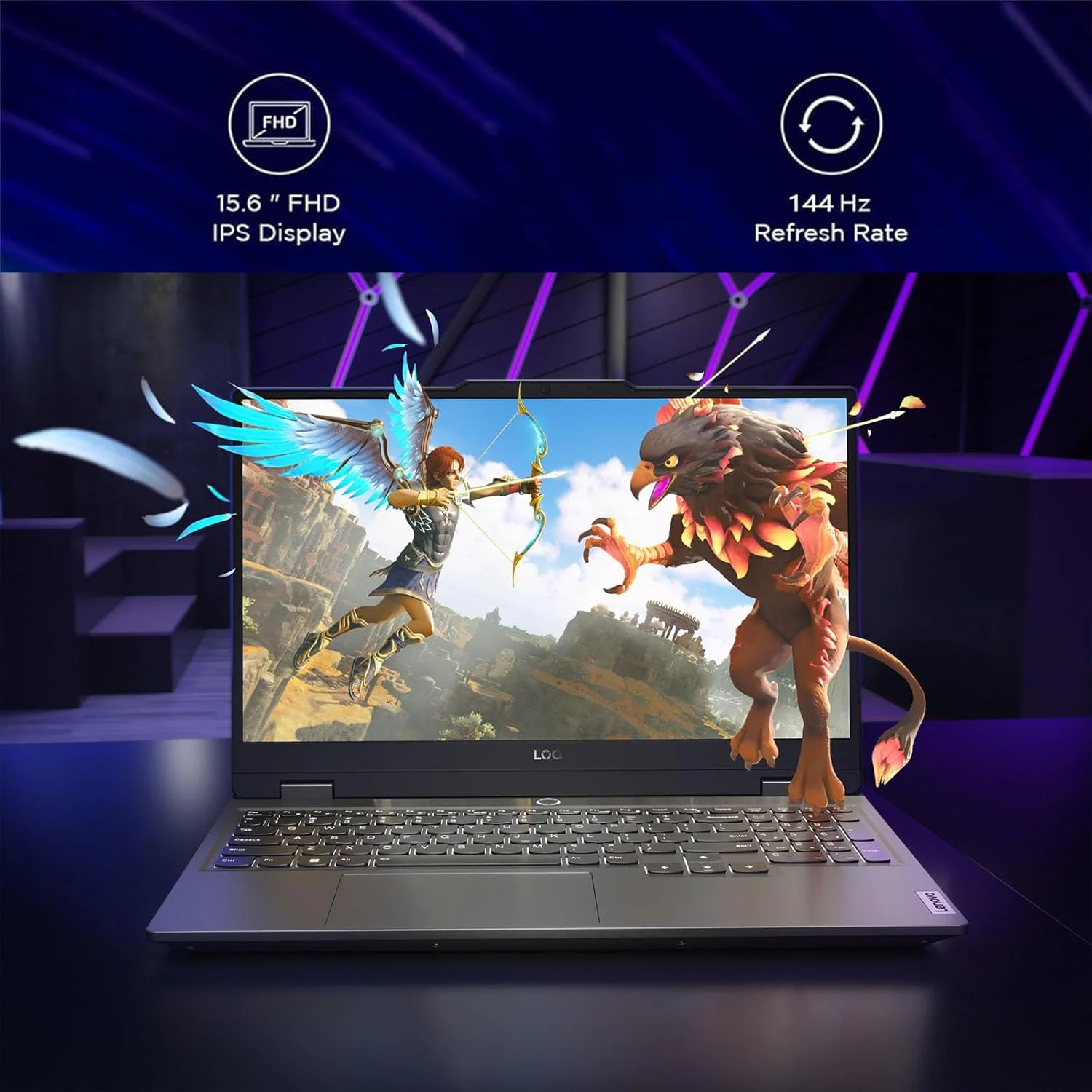 لپ تاپ گیمینگ Lenovo-LOQ RTX 4060 - AMD Ryzen 7 7435HS قوی تر از i7-12650H - صفحه نمایش 15.6 اینچی FHD IPS G-SYNC - ویندوز 11 - کیبورد با نور پس زمینه - کامپیوتر گیمر 2024 (32 گیگابایت رم DDR5 | 2 ترابایت SSD PCIe) لپ تاپ گیمینگ Lenovo-LOQ RTX 4060 - AMD Ryzen 7 7435HS قوی تر از i7-12650H - صفحه نمایش 15.6 اینچی FHD IPS G-SYNC - ویندوز 11 - کیبورد با نور پس زمینه - کامپیوتر گیمر 2024 (32 گیگابایت رم DDR5 | 2 ترابایت SSD PCIe)