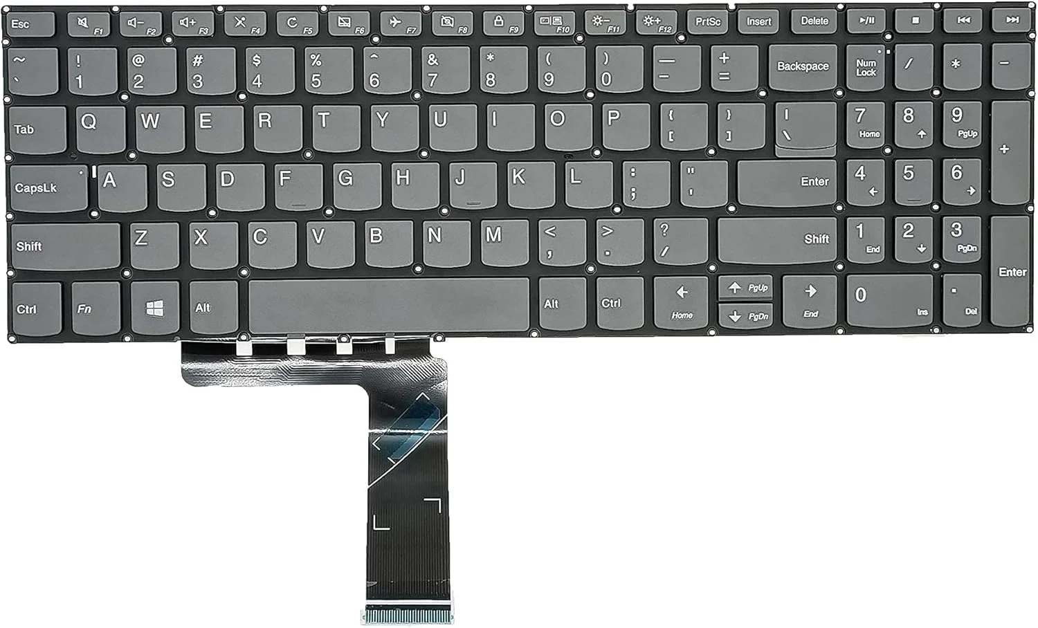 کیبورد جایگزین برای لپ تاپ های Lenovo ideapad 3-15IIL05 3-15ADA05 3-15ARE05 3-15IGL05، ideaPad 330s-15IKB 330s-15ARR و ideapad S340-15IWL S340-15API S340-15IIL، طرح بندی US