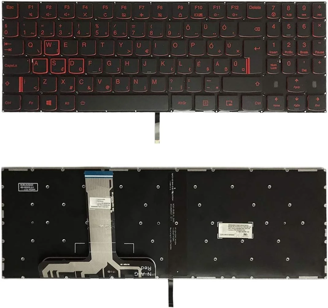کیبورد جایگزین لپ تاپ نسخه UK با نور پس زمینه برای لپ تاپ های Lenovo Legion Y520 Y520-15IKB R720 Y720 Y720-15IKB
