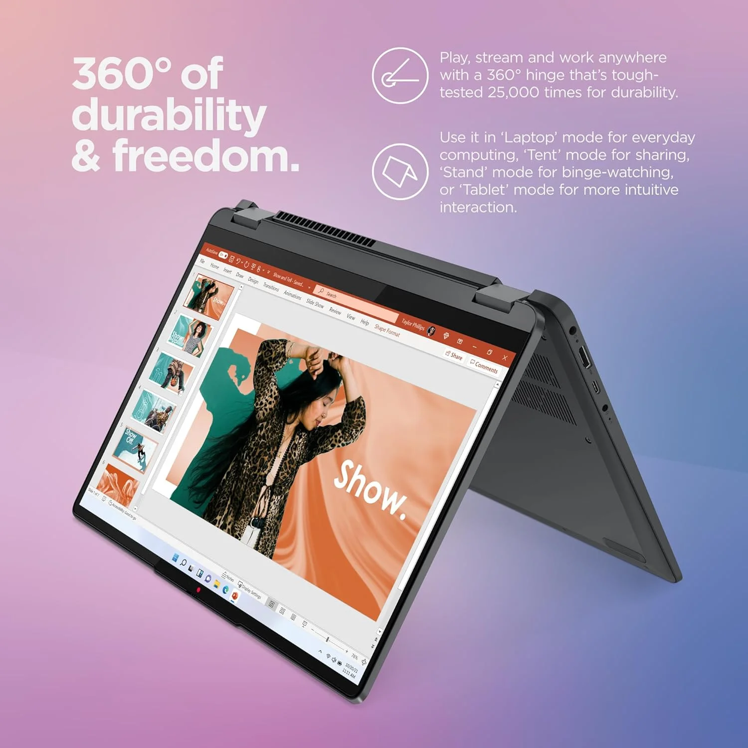لپ تاپ 2 در 1 لنوو IdeaPad Flex 5i - (2023) - نوت بوک روزمره - ویندوز 11 - صفحه نمایش لمسی 14 اینچی WUXGA - حافظه 8 گیگابایتی - فضای ذخیره سازی 256 گیگابایتی - پردازنده Intel Core i3-1215U - حسگر اثر انگشت - خاکستری طوفانی لپ تاپ 2 در 1 لنوو IdeaPad Flex 5i - (2023) - نوت بوک روزمره - ویندوز 11 - صفحه نمایش لمسی 14 اینچی WUXGA - حافظه 8 گیگابایتی - فضای ذخیره سازی 256 گیگابایتی - پردازنده Intel Core i3-1215U - حسگر اثر انگشت - خاکستری طوفانی