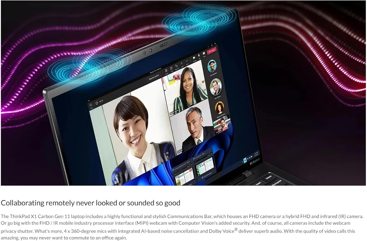 لپ تاپ لنوو ThinkPad X1 Carbon Gen 11، صفحه نمایش لمسی 14 اینچی WUXGA IPS، پردازنده Intel Core i7-1365U vPro، رم 32 گیگابایتی، SSD 1 ترابایتی، Intel Iris Xe، کیبورد ENG با نور پس زمینه، Win11Pro، مشکی تیره | 21HM002GUS لپ تاپ لنوو ThinkPad X1 Carbon Gen 11، صفحه نمایش لمسی 14 اینچی WUXGA IPS، پردازنده Intel Core i7-1365U vPro، رم 32 گیگابایتی، SSD 1 ترابایتی، Intel Iris Xe، کیبورد ENG با نور پس زمینه، Win11Pro، مشکی تیره | 21HM002GUS