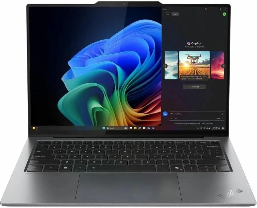 لپ تاپ لنوو Thinkpad X9-14 Gen 1 14 اینچی Copilot+ PC - WUXGA - Intel Core Ultra 7 258V - پلتفرم Intel Evo - 32 گیگابایت رم - 1 ترابایت SSD - کیبورد انگلیسی - خاکستری مشکی