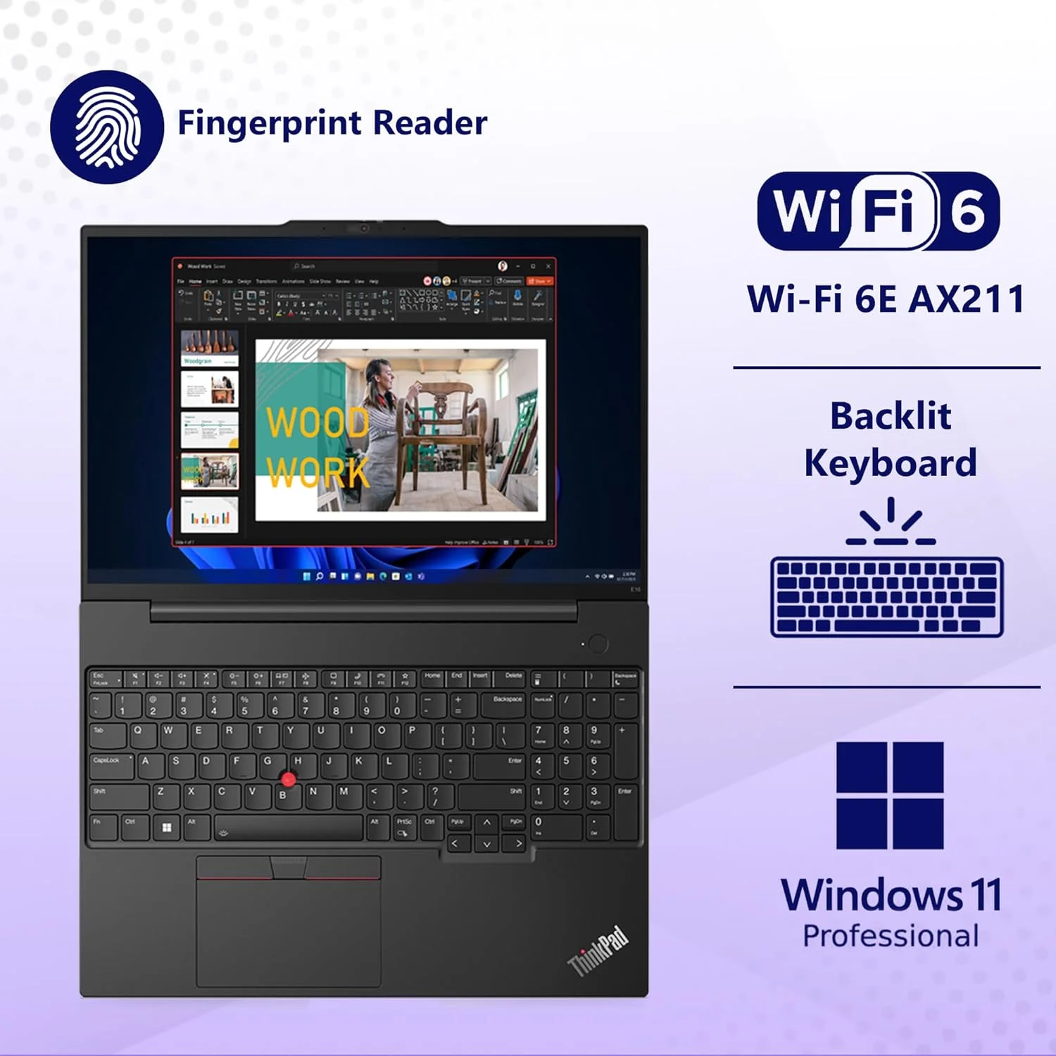 لپ تاپ تجاری اورجینال Lenovo ThinkPad E16، صفحه نمایش 16 اینچی WUXGA IPS، پردازنده 10 هسته ای Intel i7-1355U، رم 40 گیگابایتی، حافظه 1 ترابایتی NVMe، حسگر اثر انگشت، کیبورد با نور پس زمینه، WiFi 6، بلوتوث، RJ-45، ویندوز 11 پرو لپ تاپ تجاری اورجینال Lenovo ThinkPad E16، صفحه نمایش 16 اینچی WUXGA IPS، پردازنده 10 هسته ای Intel i7-1355U، رم 40 گیگابایتی، حافظه 1 ترابایتی NVMe، حسگر اثر انگشت، کیبورد با نور پس زمینه، WiFi 6، بلوتوث، RJ-45، ویندوز 11 پرو